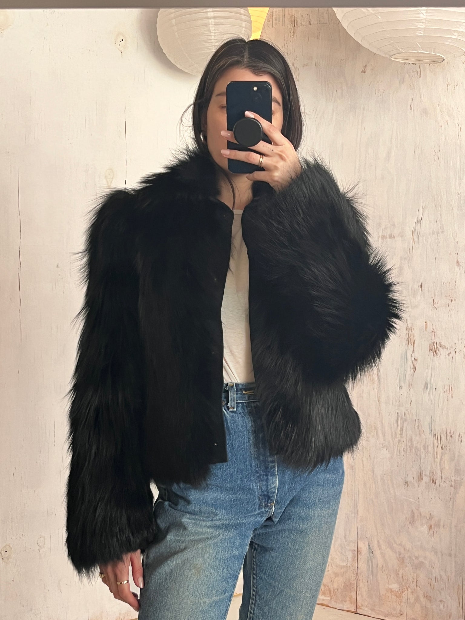 Jil Sander Fox Fur Coat