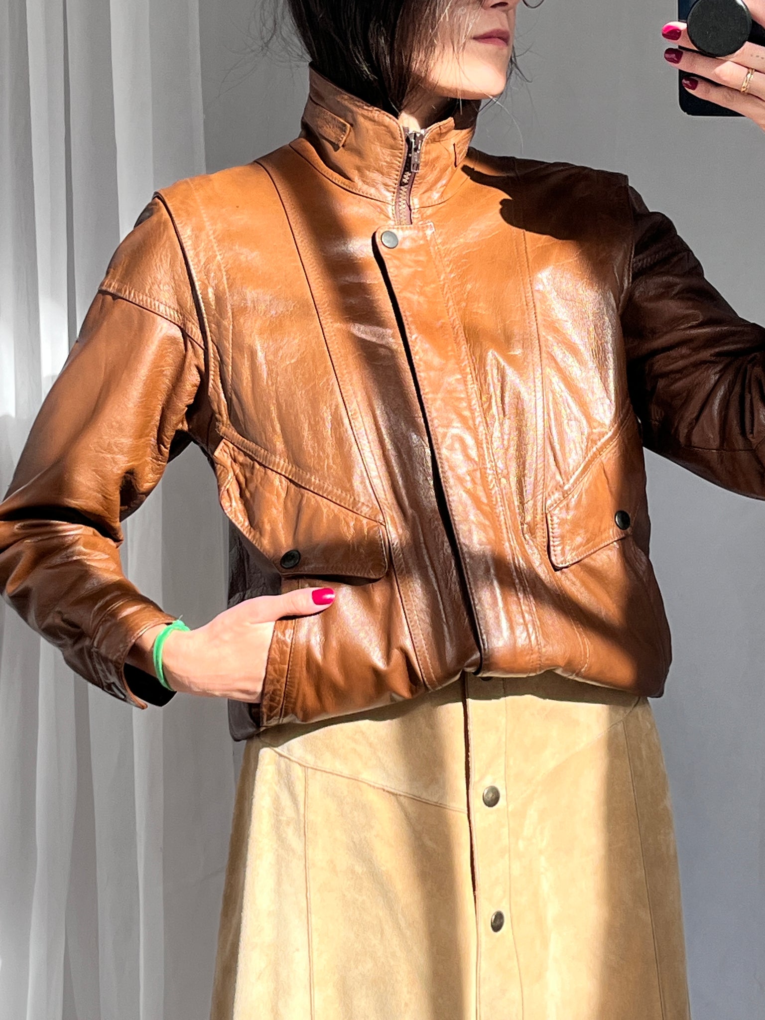 Soft Toffee Leather Jacket