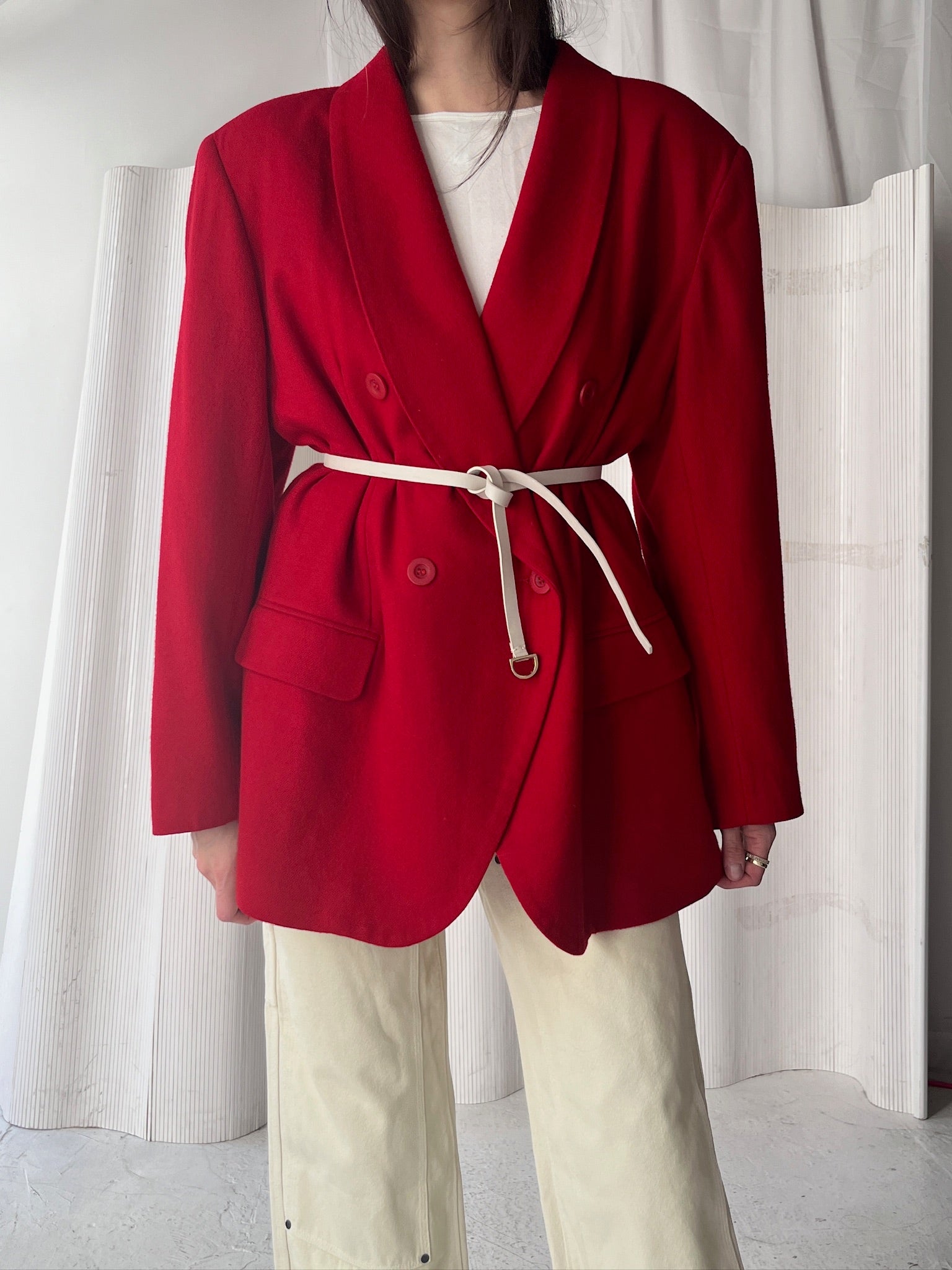 Vintage Cherry Wool Blazer