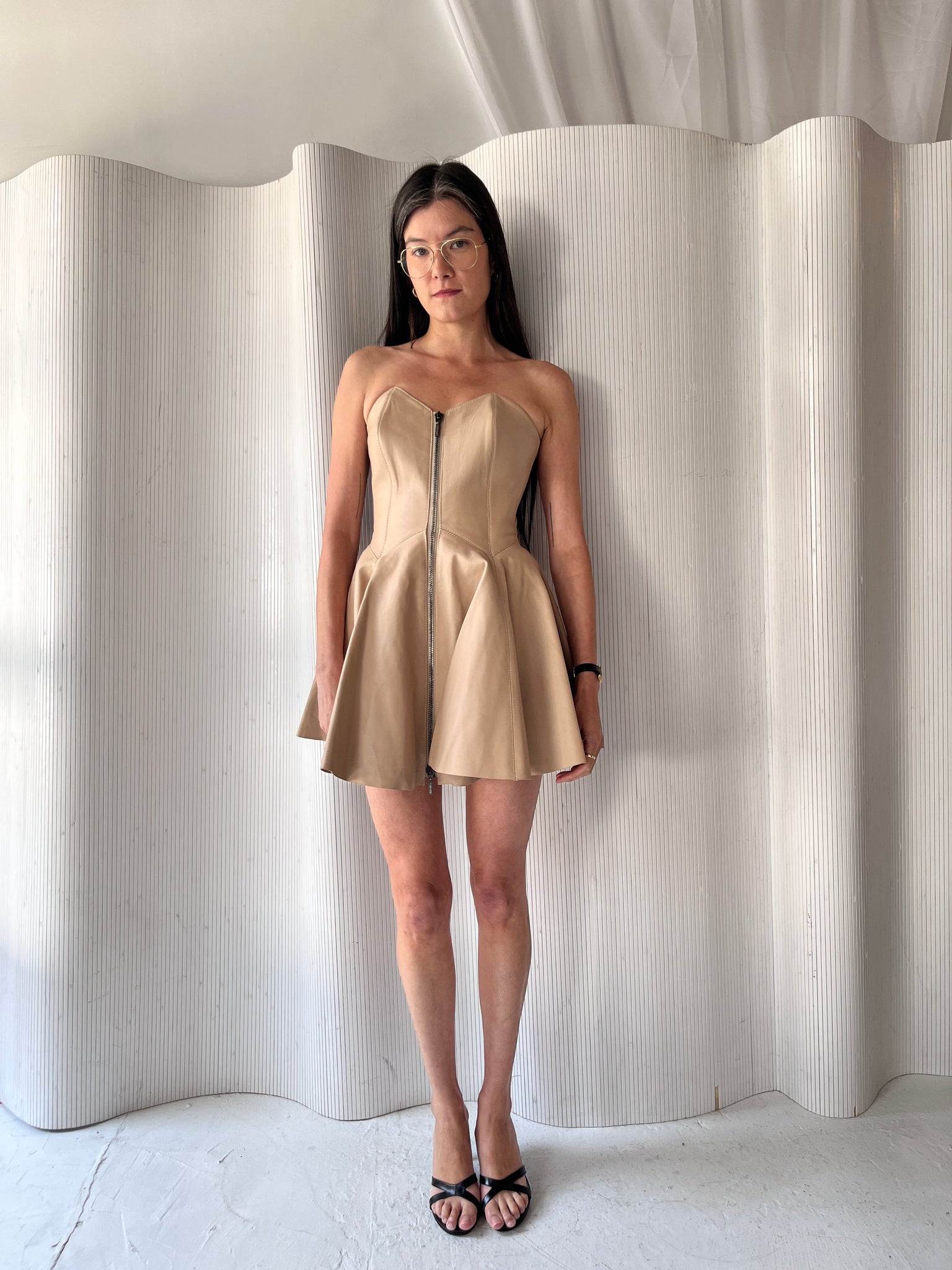 Plein Sud SS2016 Leather Mini Dress