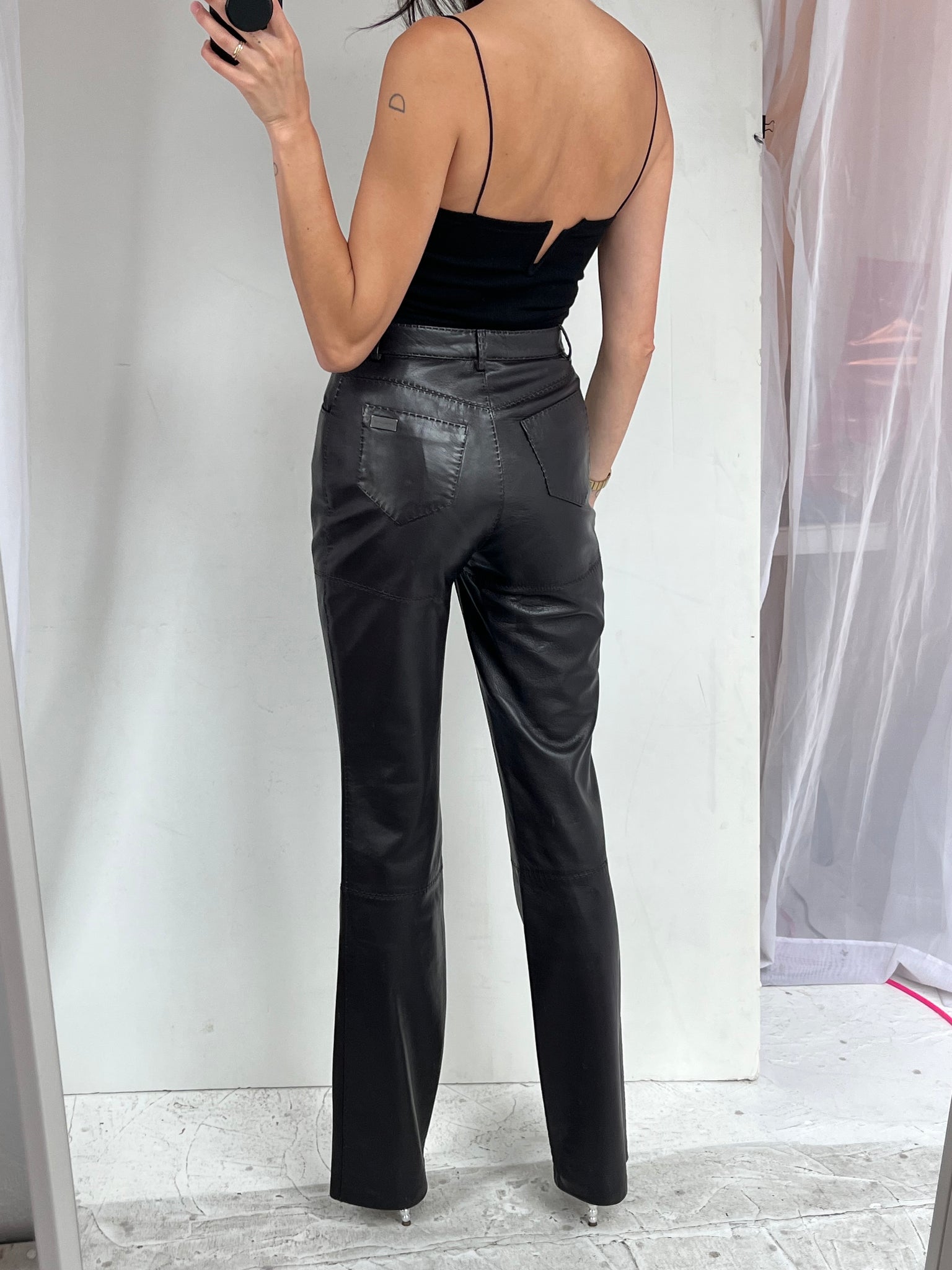 Rena Lange Leather Pants