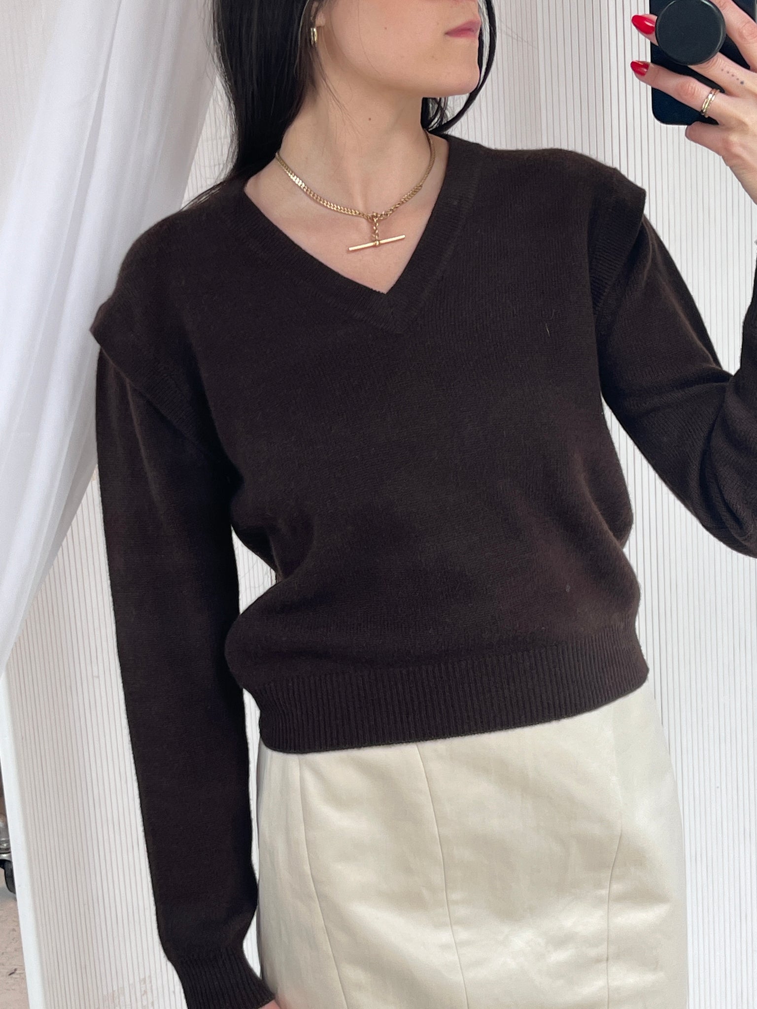 Brown Cashmere Sweater/Vest