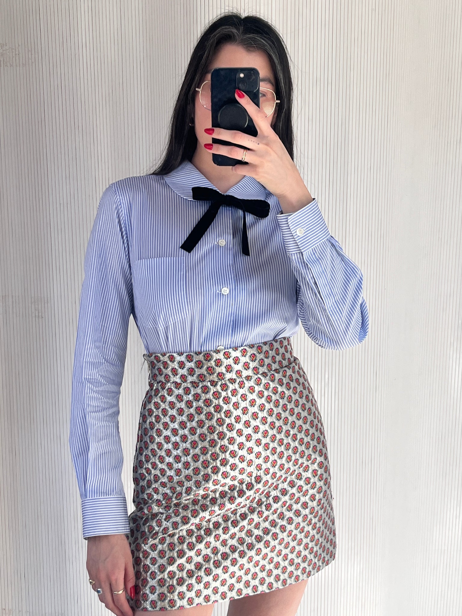 Miu Miu metallic skirt