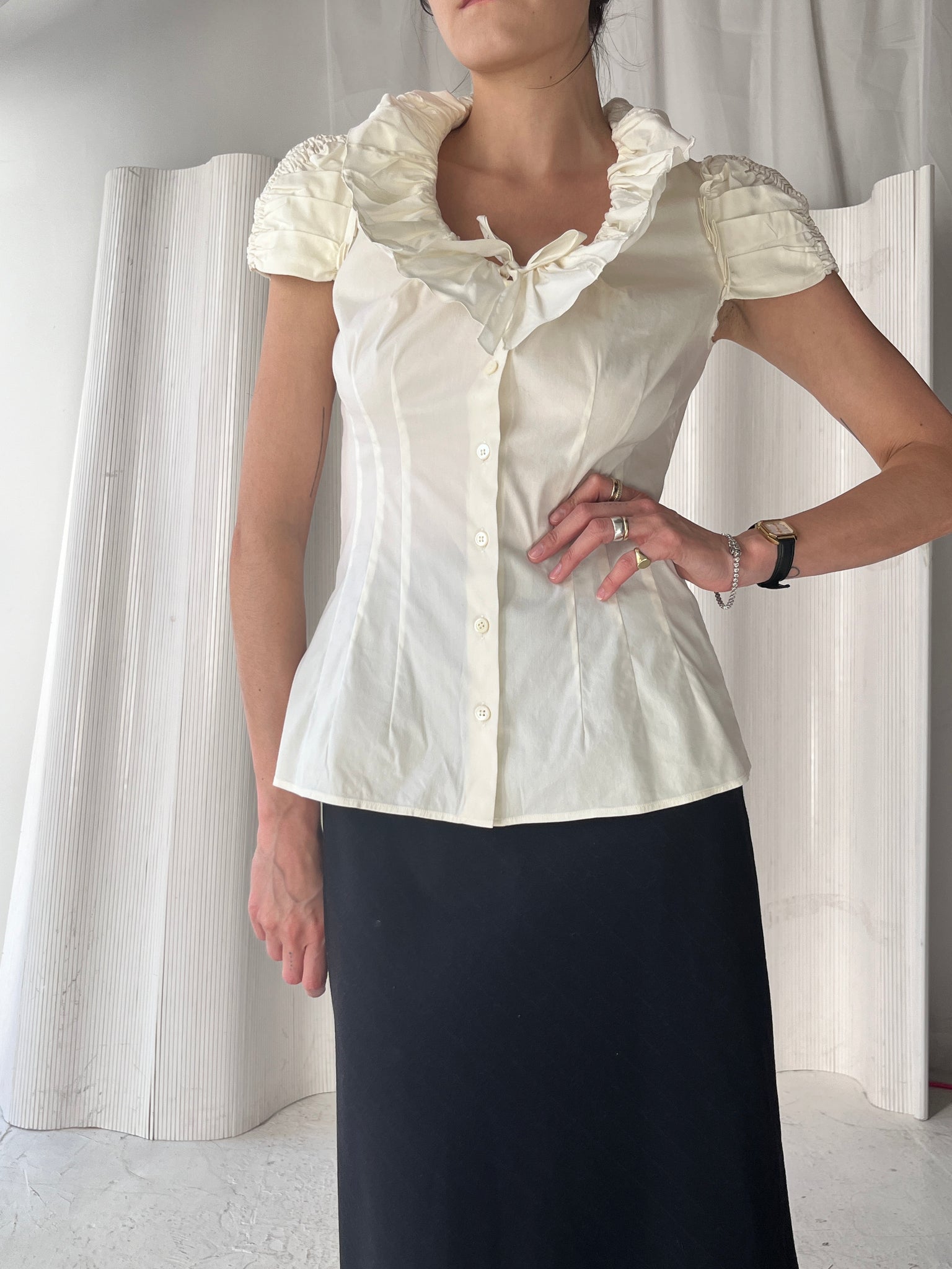 Prada Ruffle Blouse