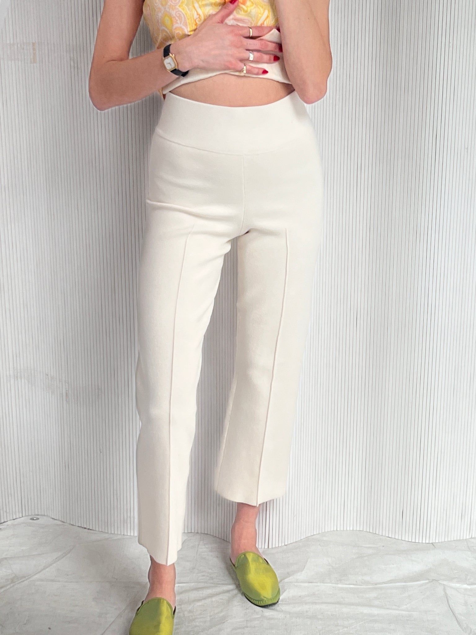 Cream Stretch legging