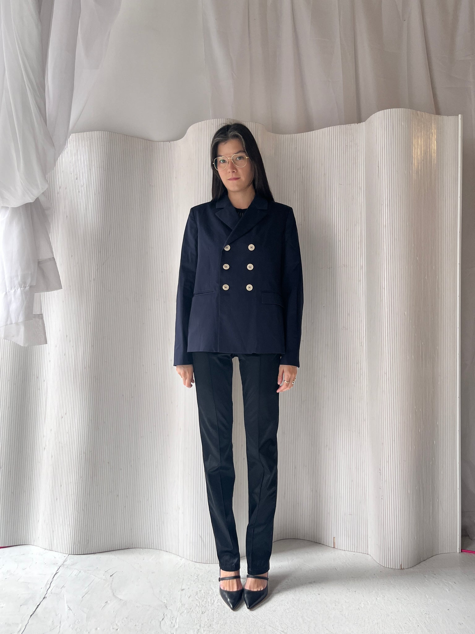 APC x Katie Holmes navy blazer