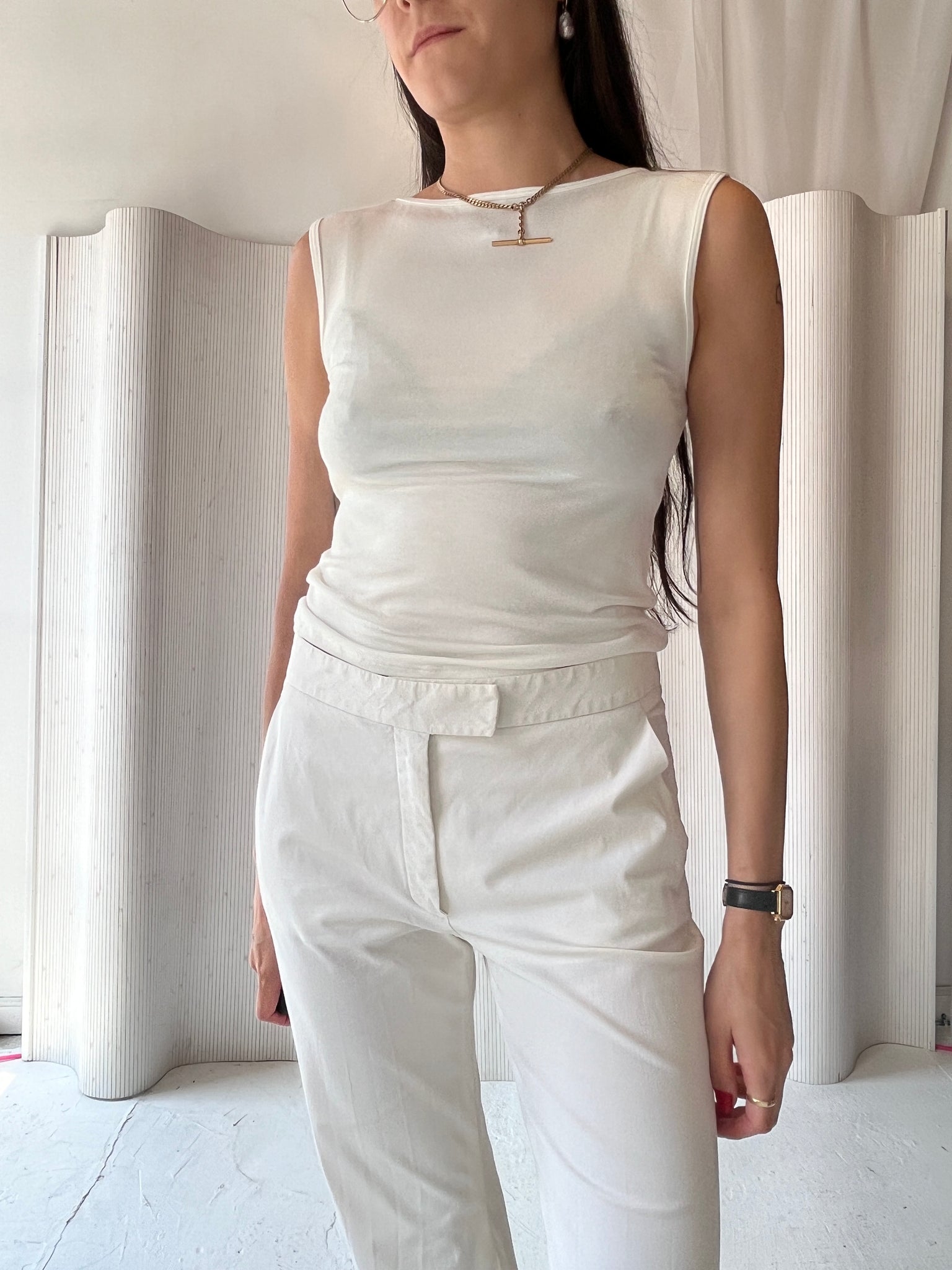 Jil Sander white trouser