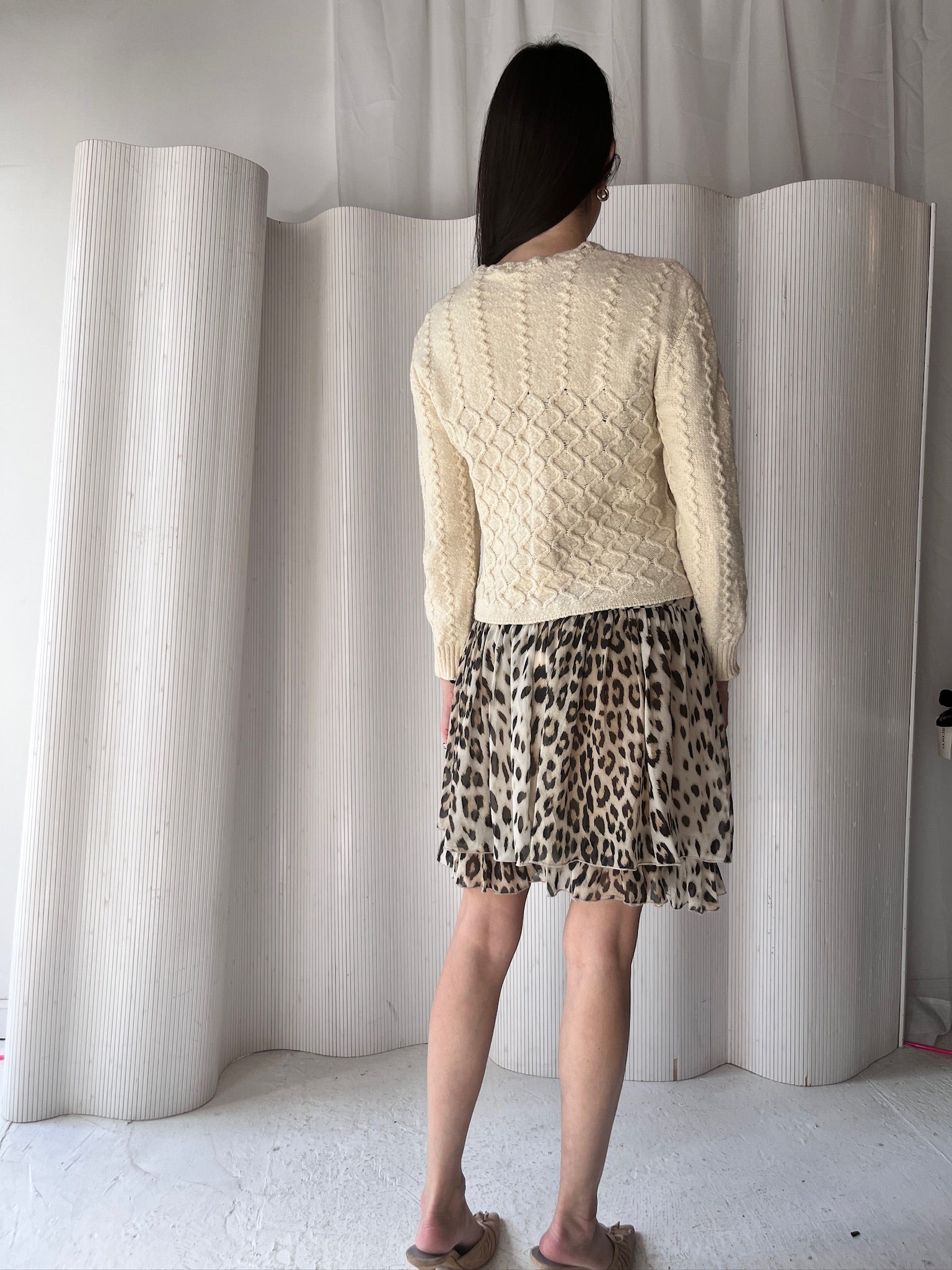 Blumarine Animal Print Skirt