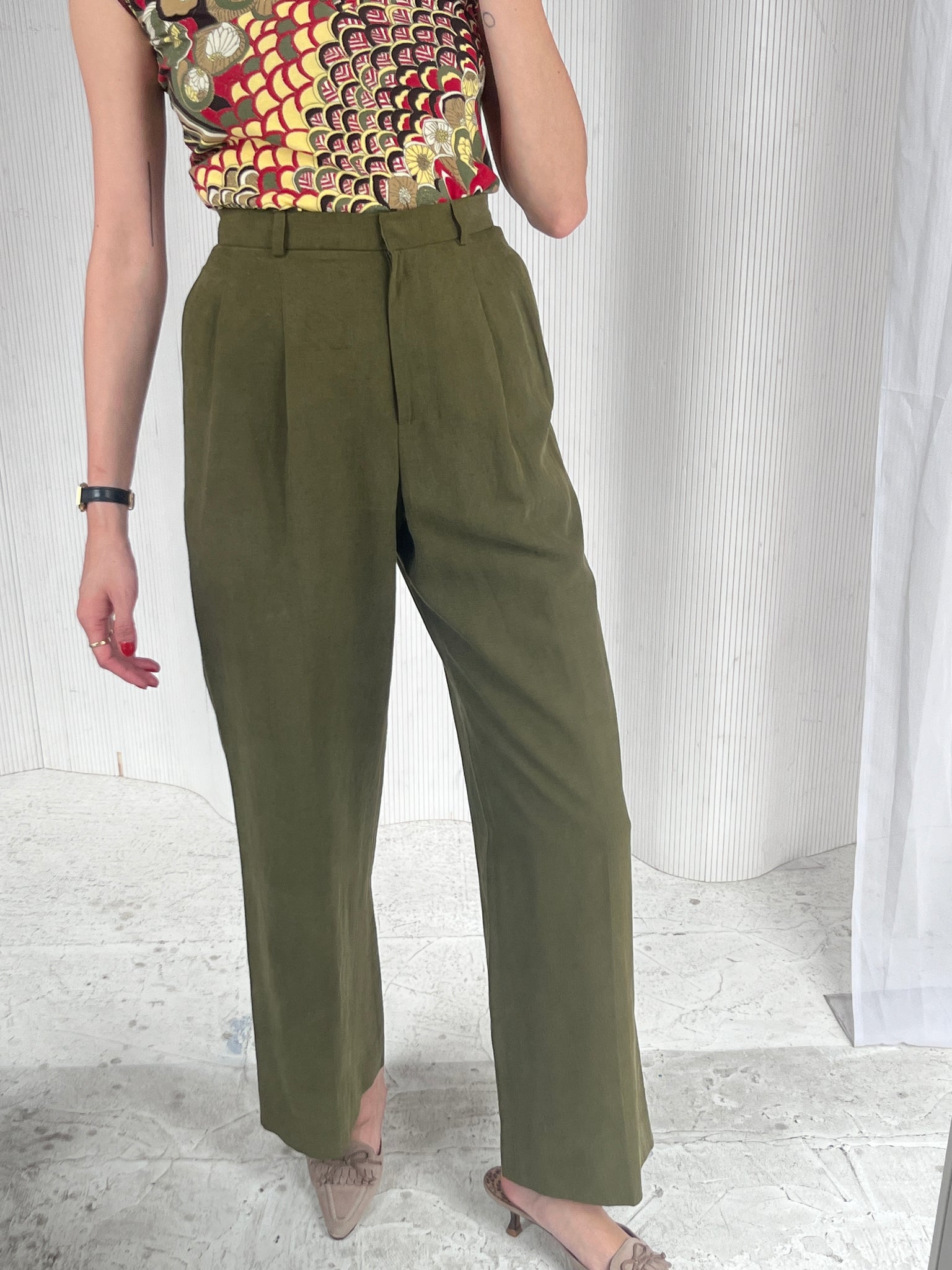 Isaac Mizrahi Silk / Linen Trouser