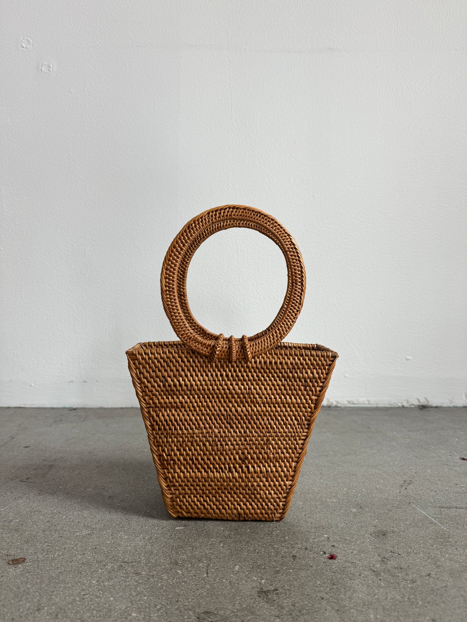 Vintage Wicker Basket Bag