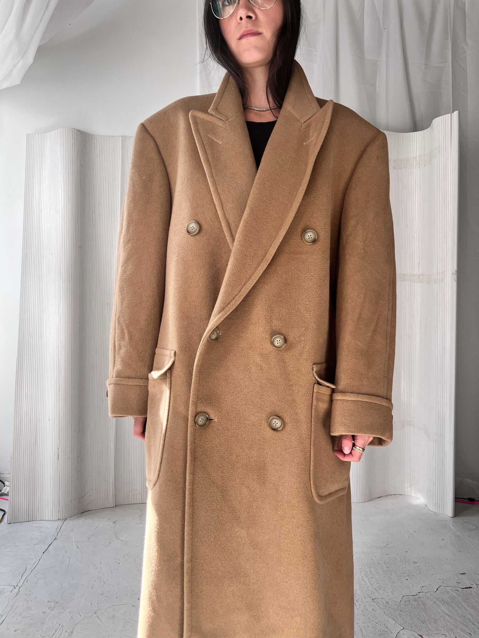 Vintage RL double breasted camel hair coat