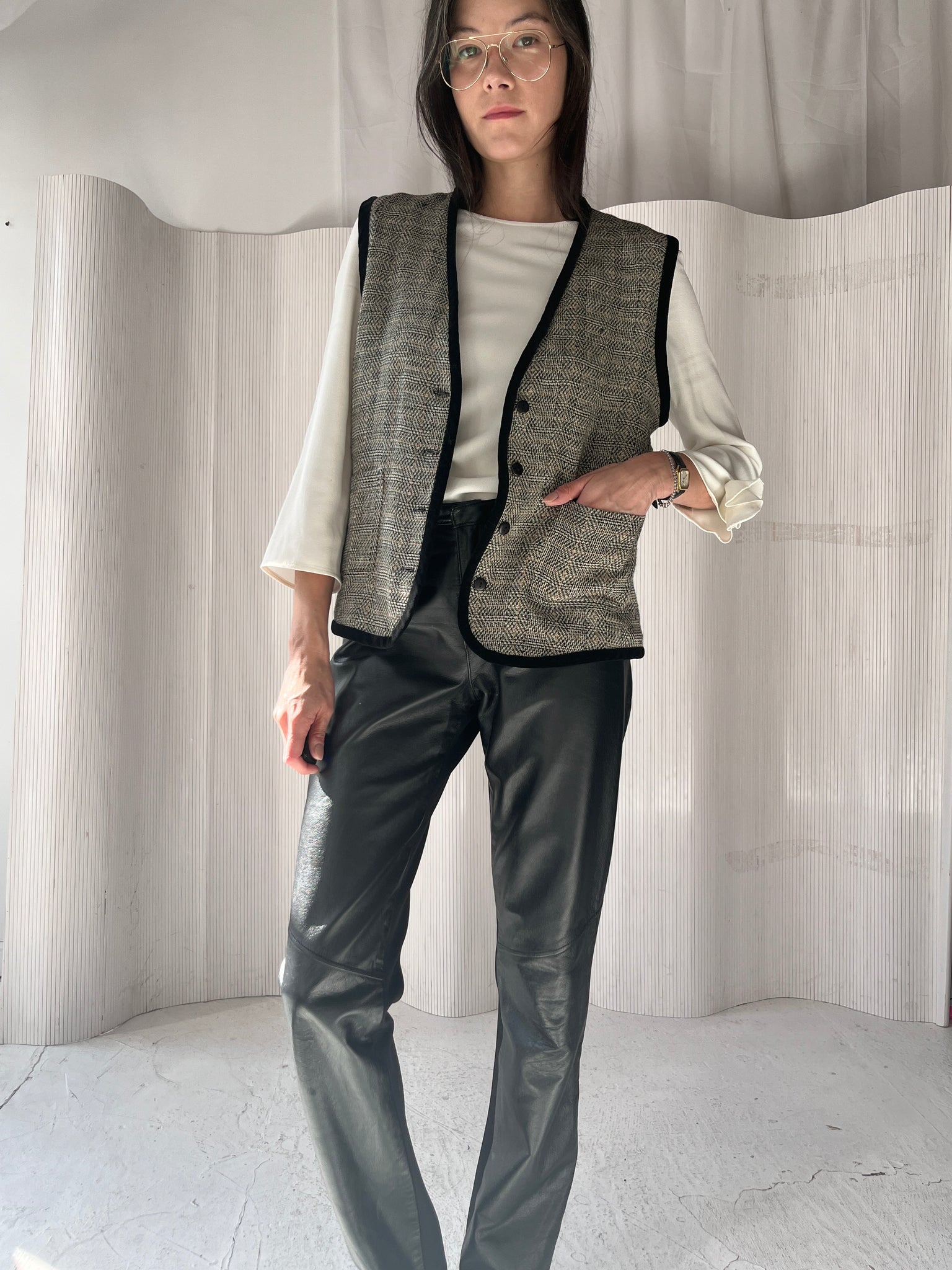 Tweed Glen Plaid Vest