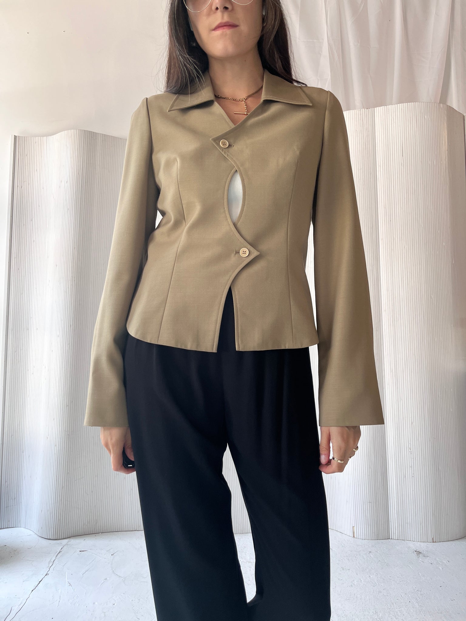 J Kim taupe jacket