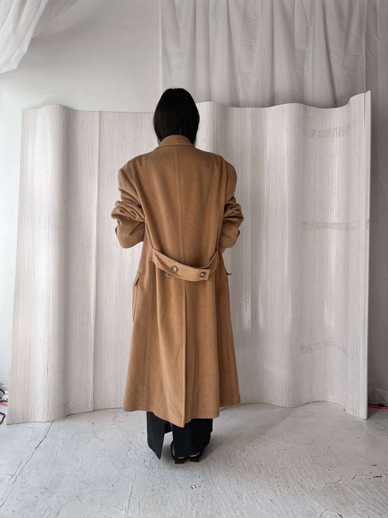 Vintage RL double breasted camel hair coat