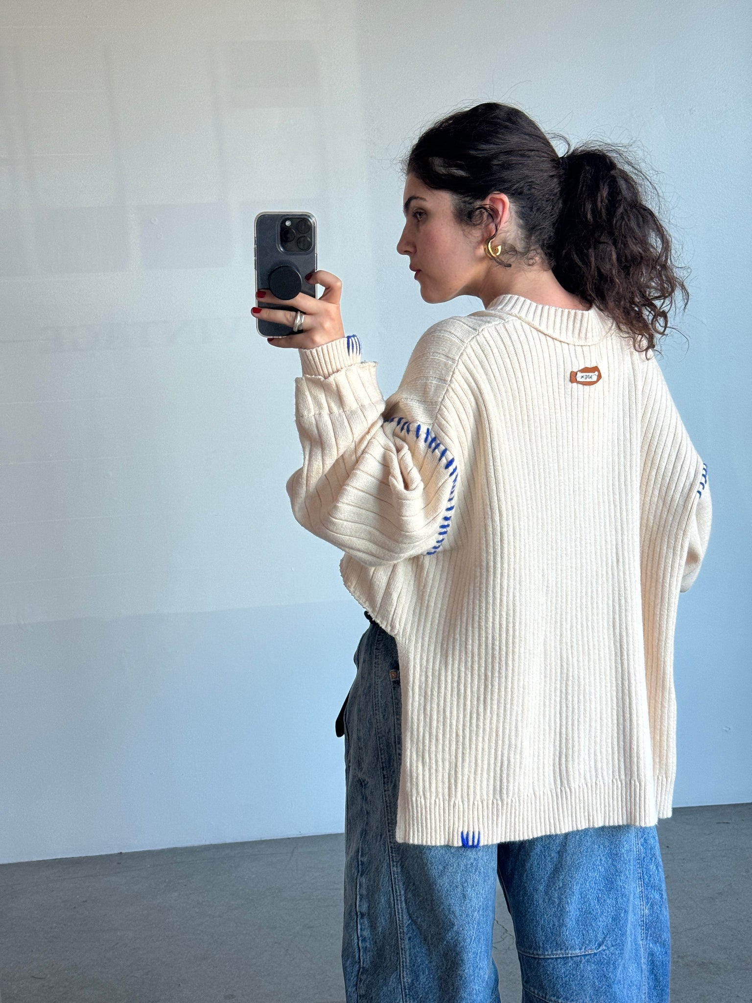 ADER ERROR DECONSTRUCTED WOOL CARDIGAN