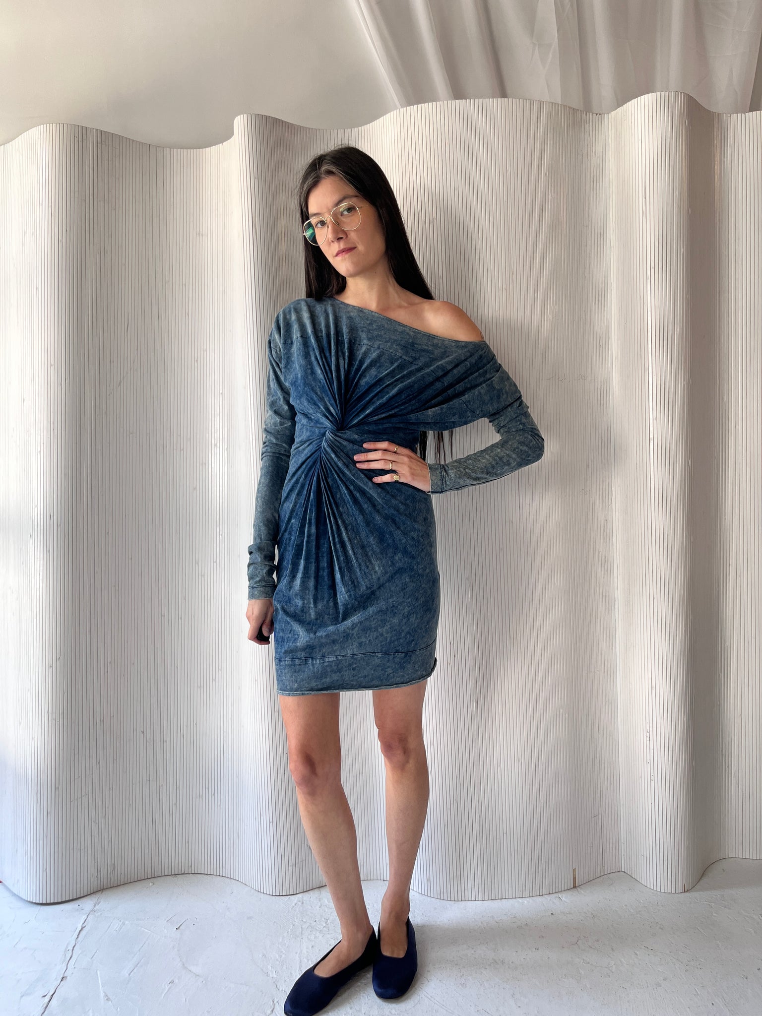 Diesel 2000s Blue Scrunched Dress