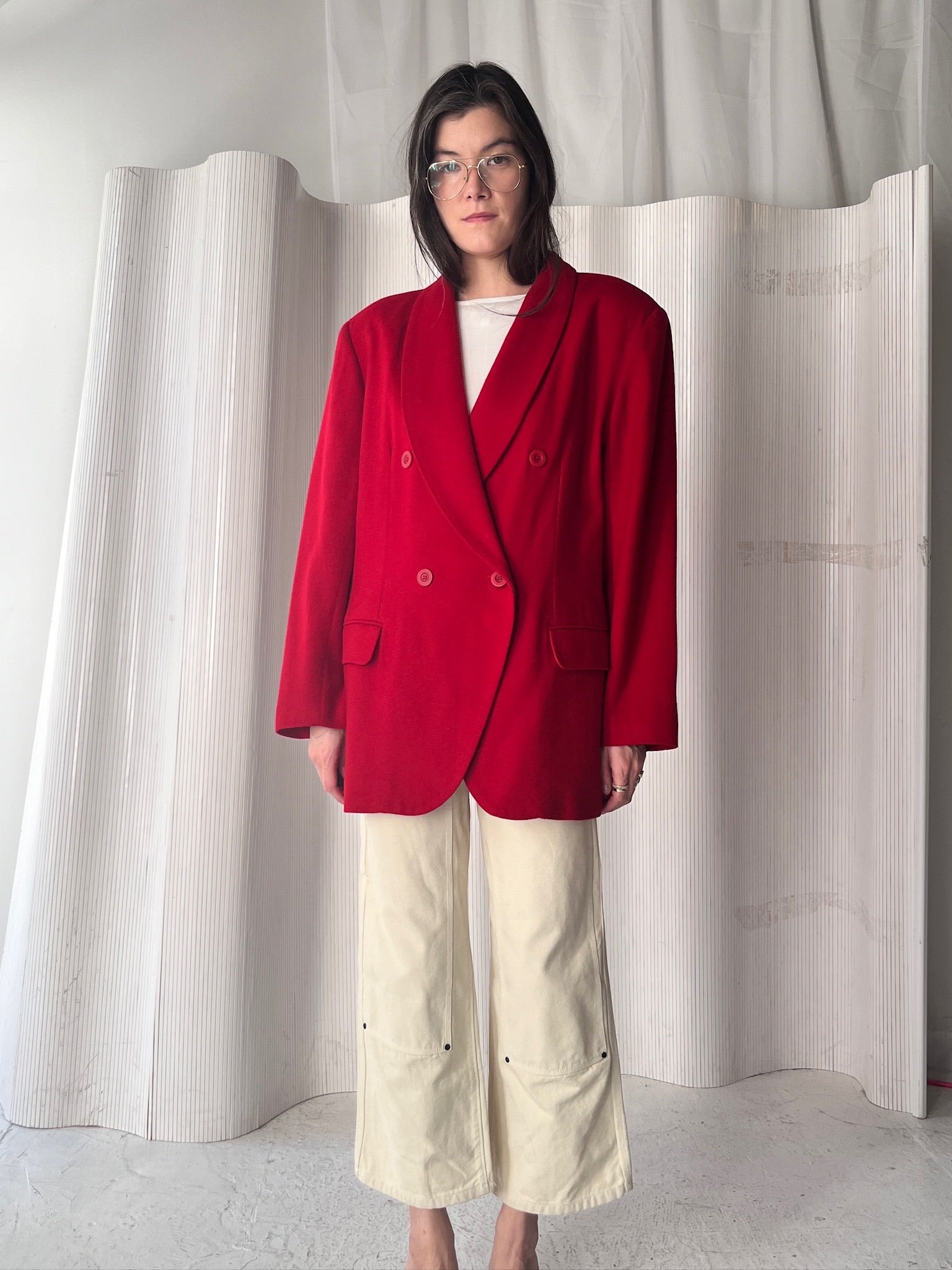 Vintage Cherry Wool Blazer