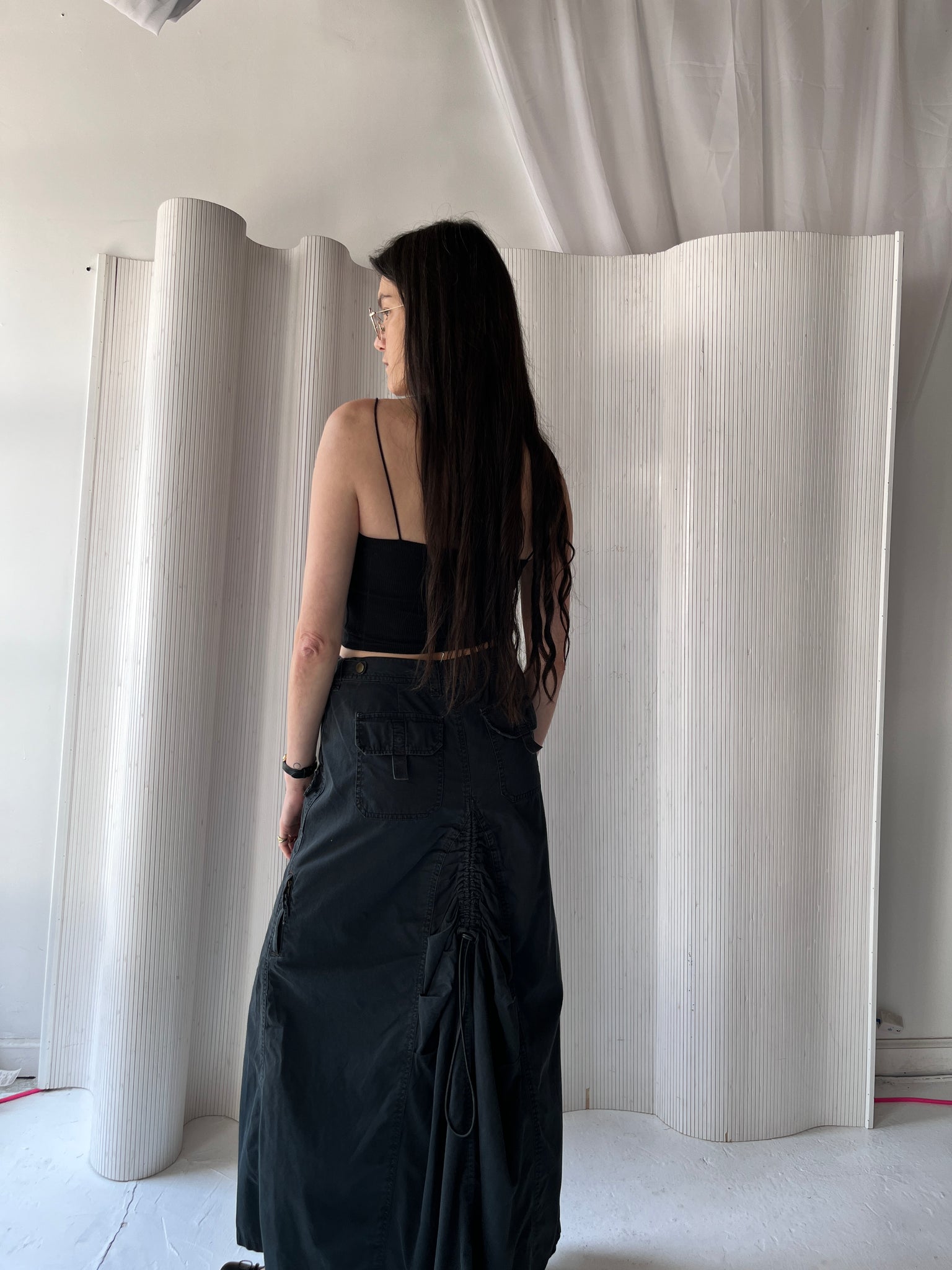 2000s Ralph Lauren cargo maxi skirt