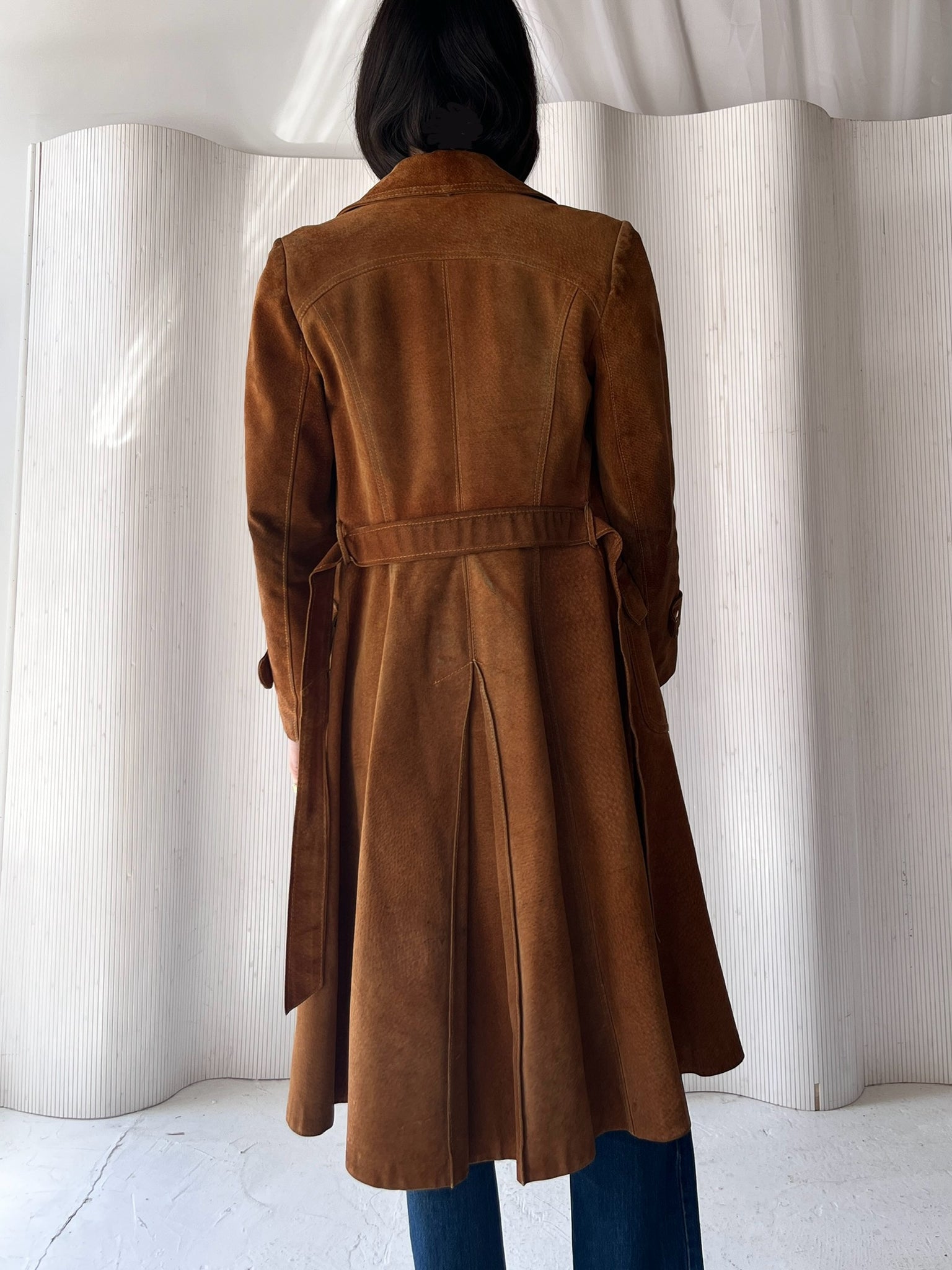 Suede Trench Coat