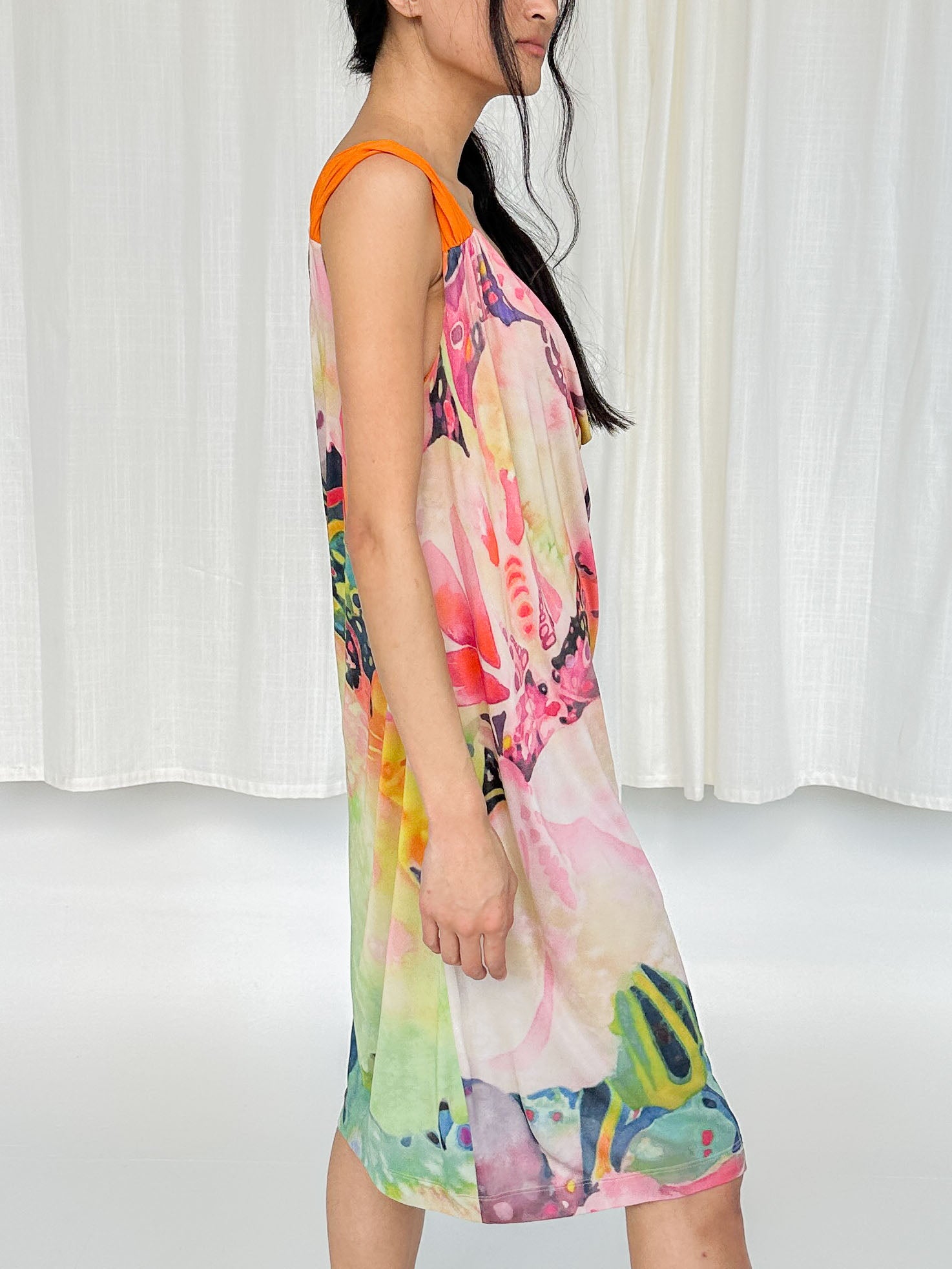 Alberta Feretti Butterfly Print Silk Dress (M)