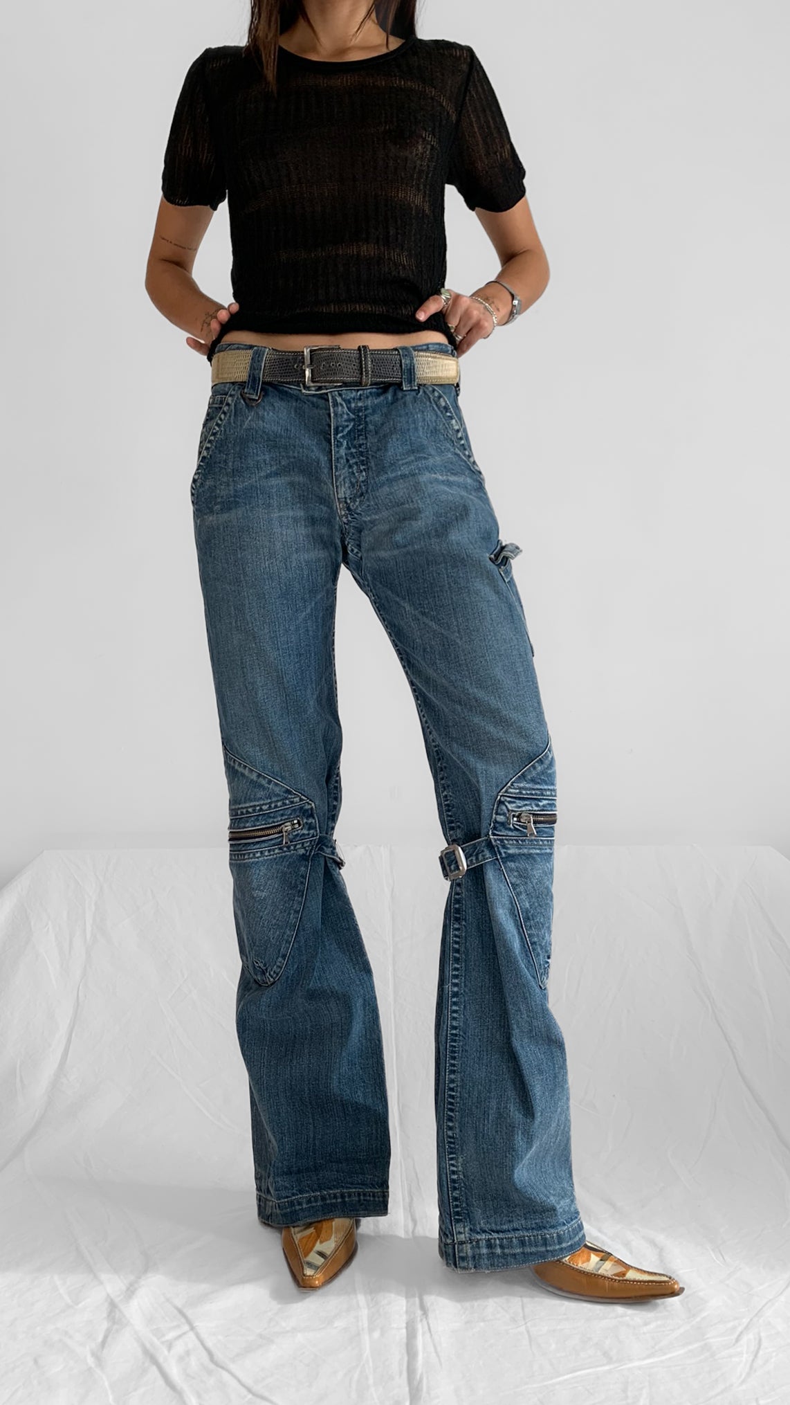 Armani Zip-Knee Cargo Jeans