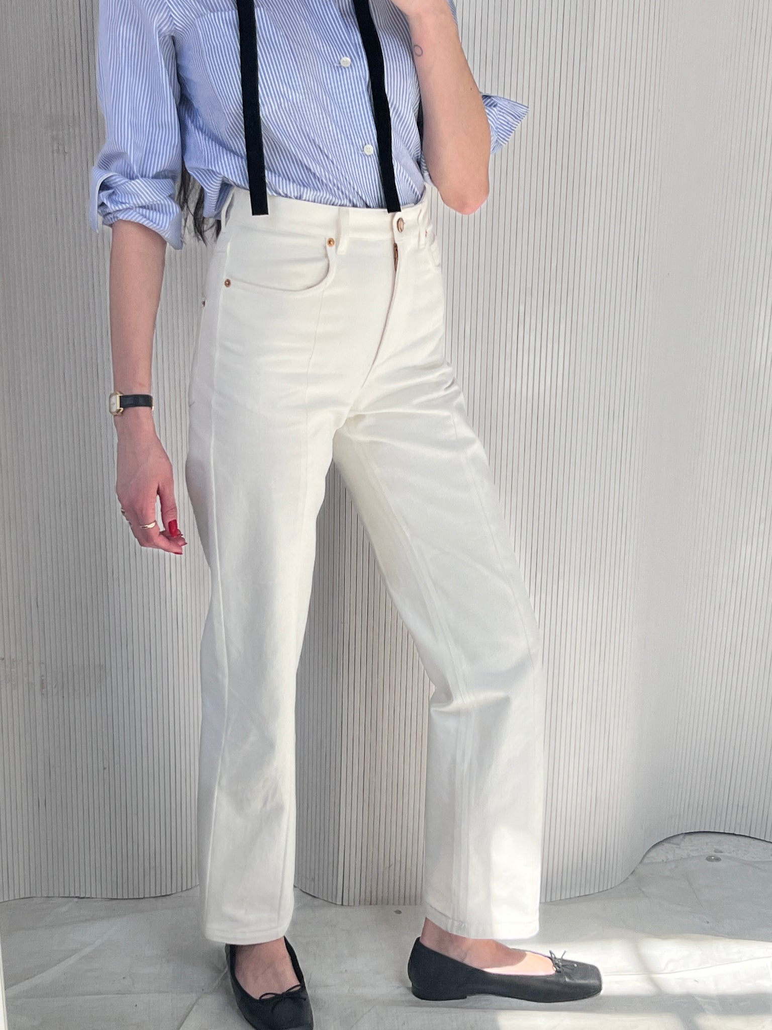 Louis Vuitton white jeans