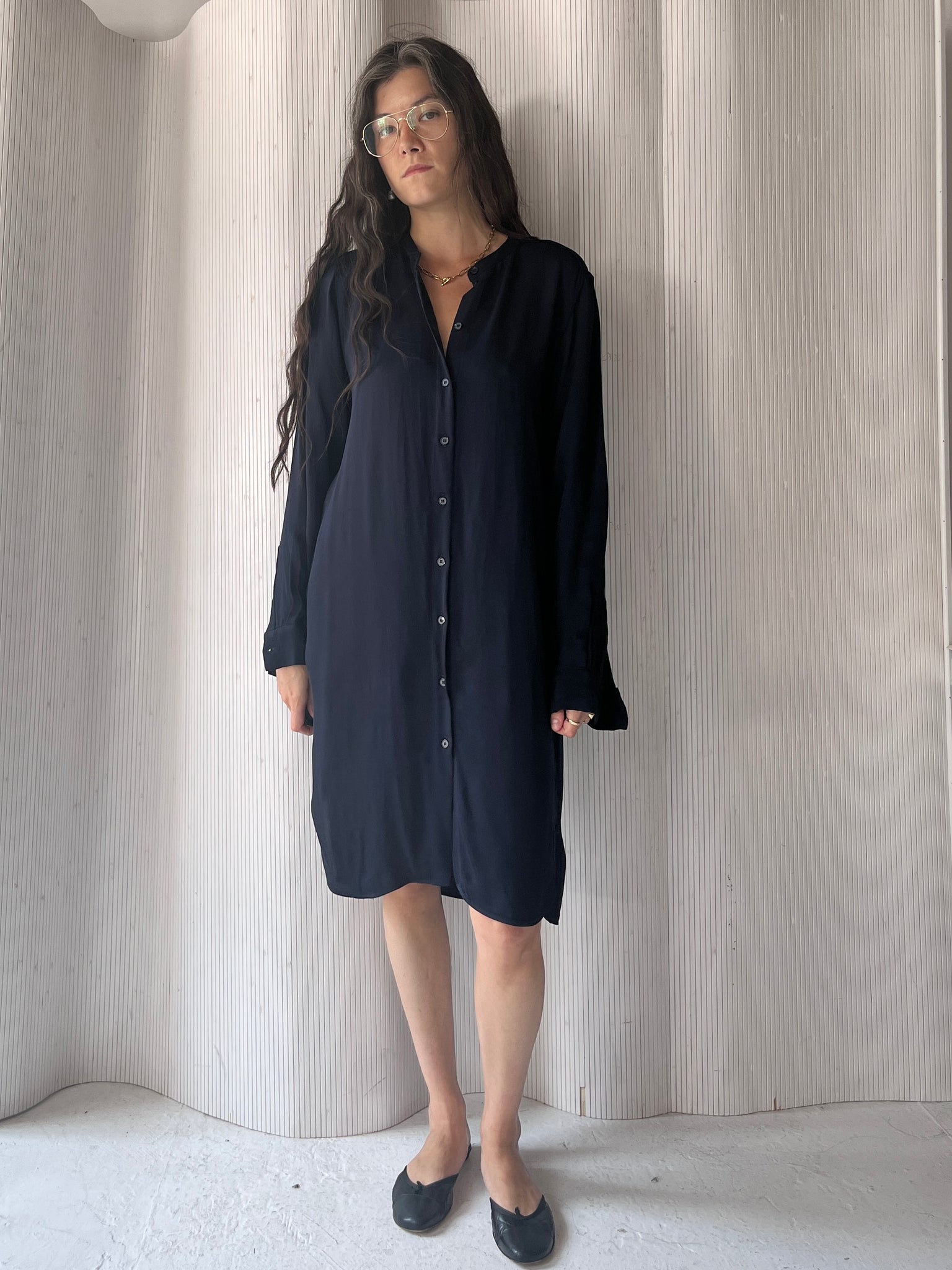 Stella McCartney navy shirt dress