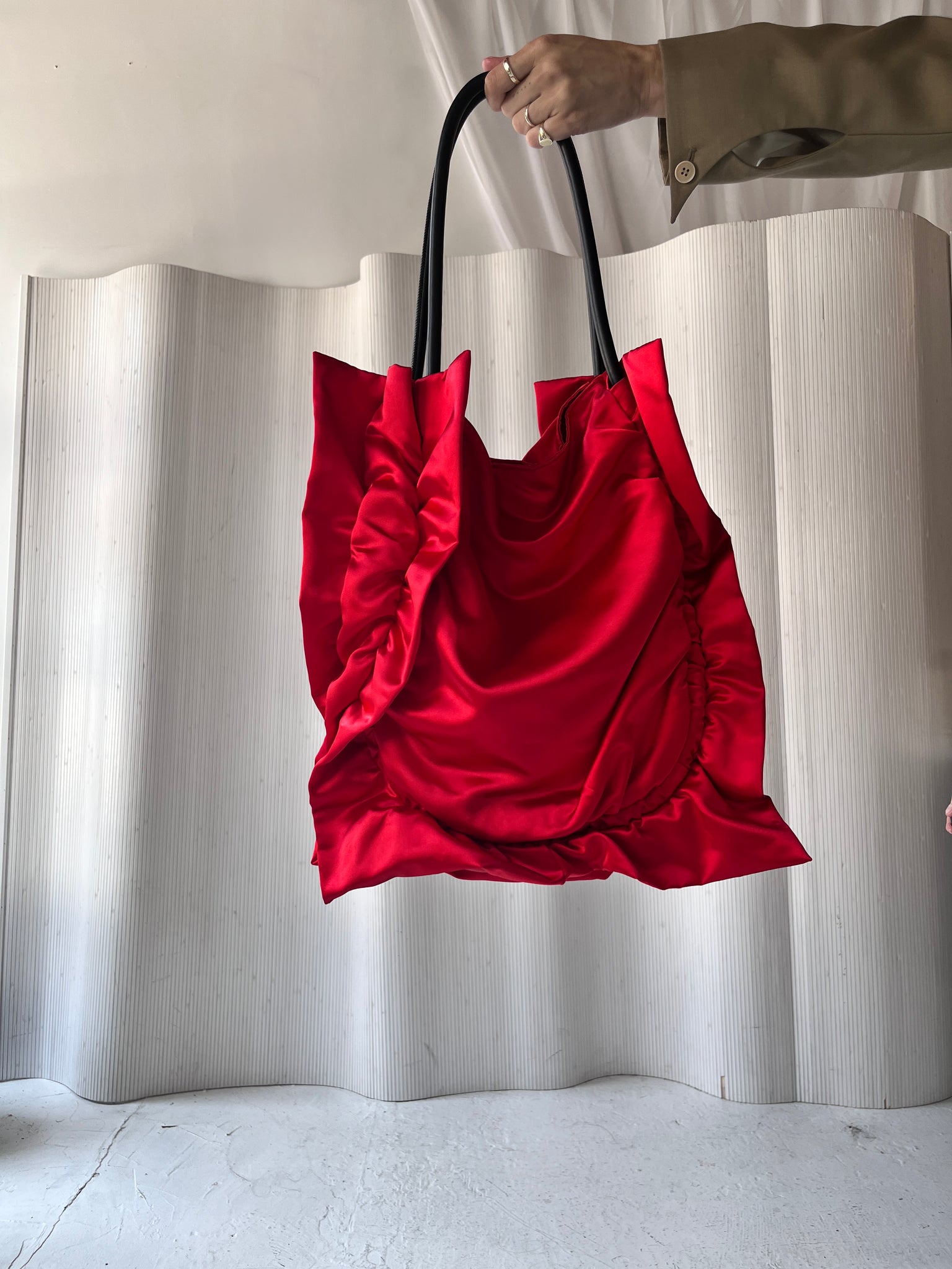 Max & Co red satin bag