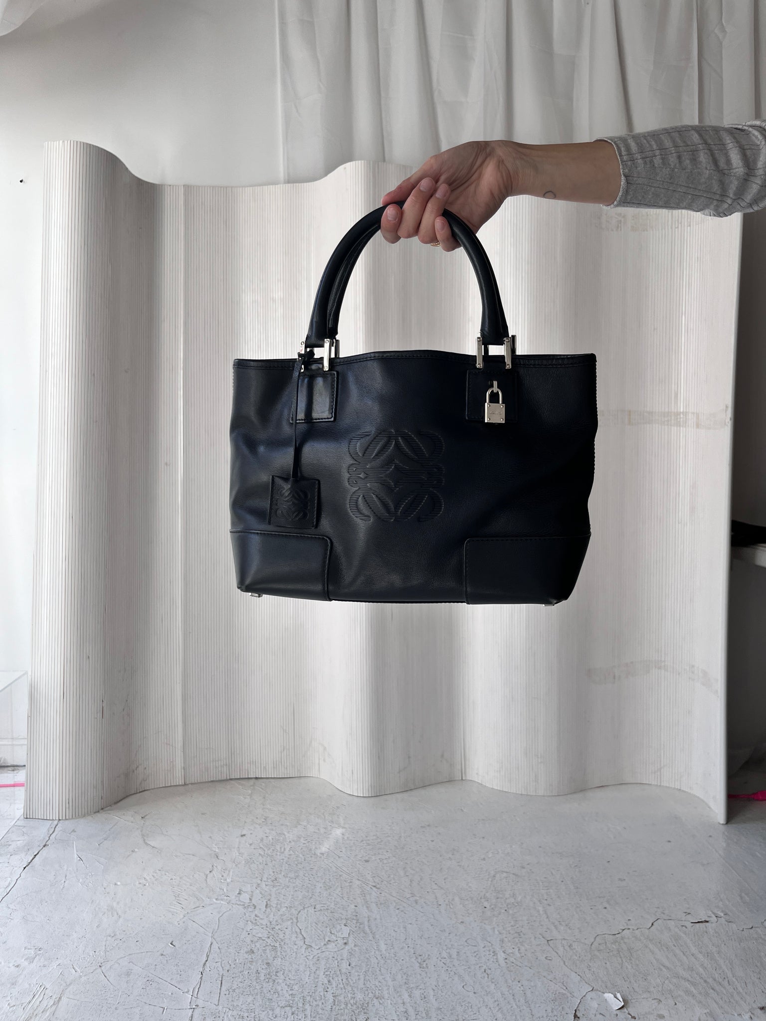 Loewe Leather Top Handle Bag