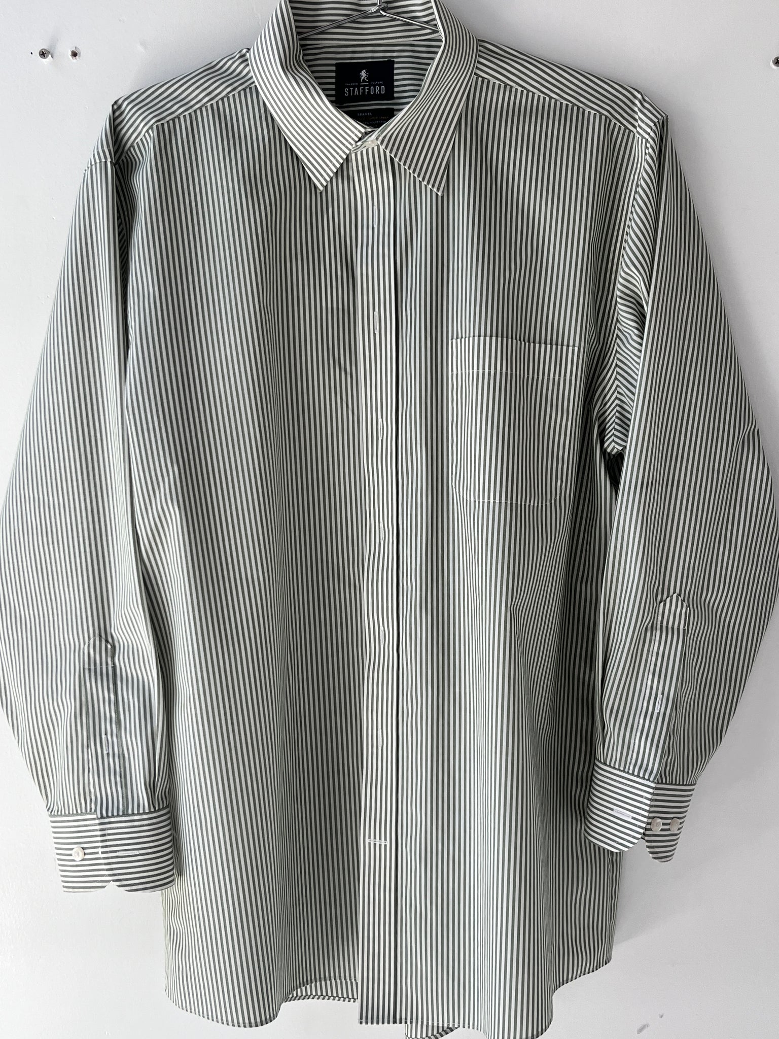 Stafford Green Stripe Oxford