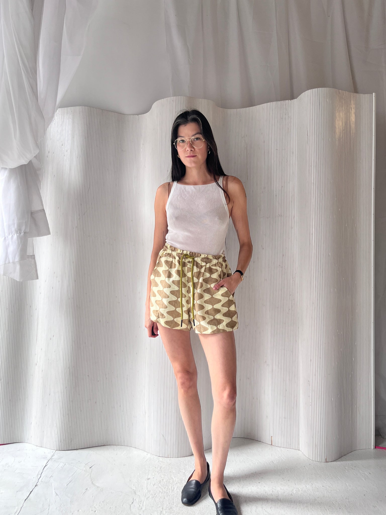 OAS pattern linen short