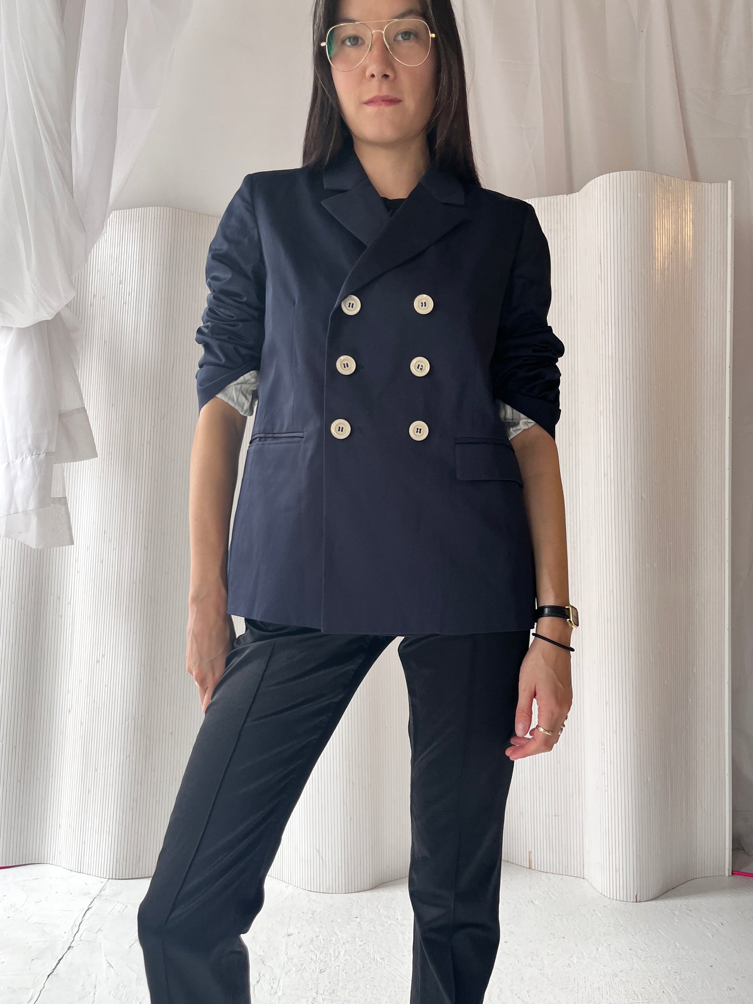 APC x Katie Holmes navy blazer