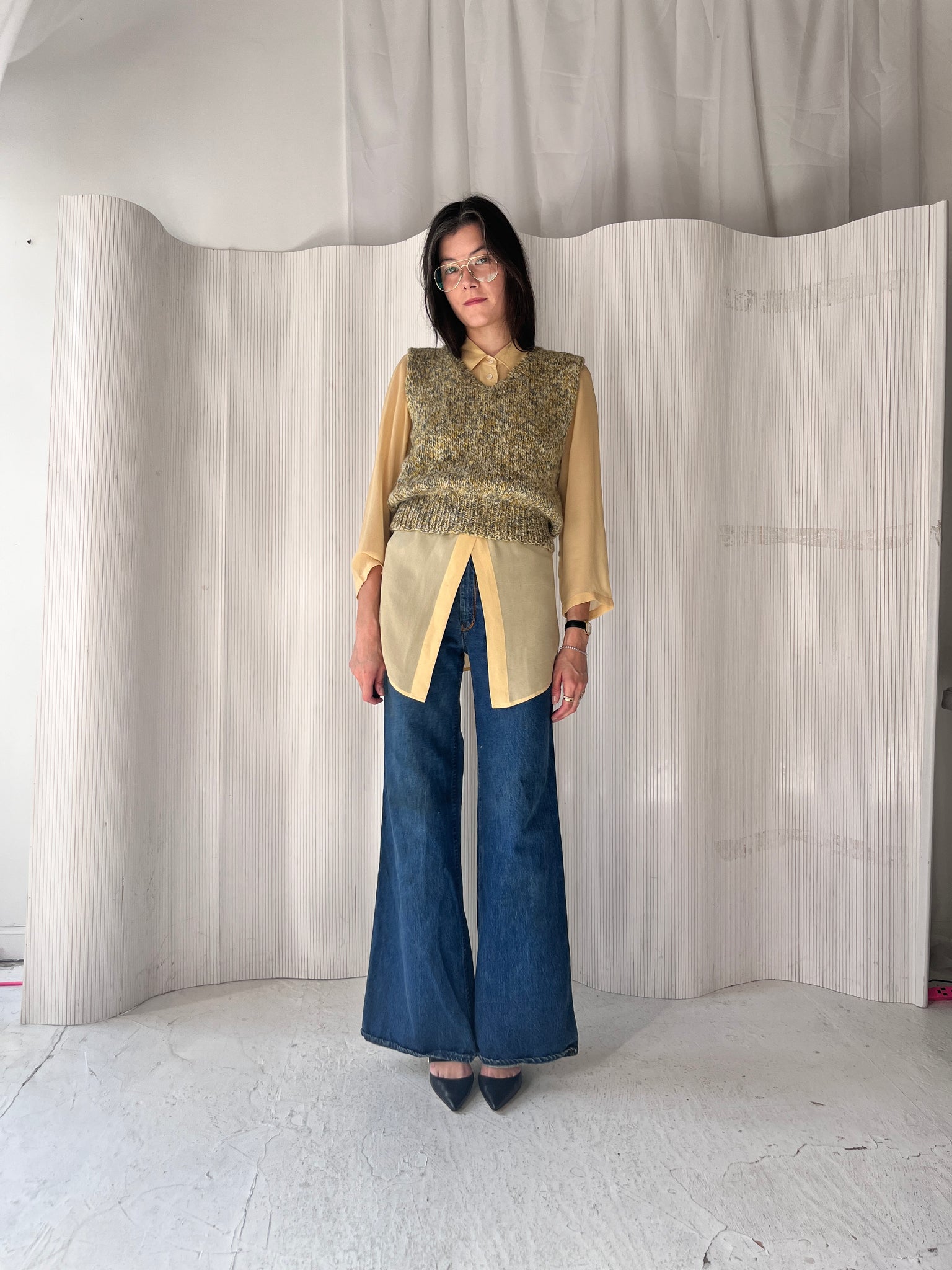 Butter Sheer Silk Blouse