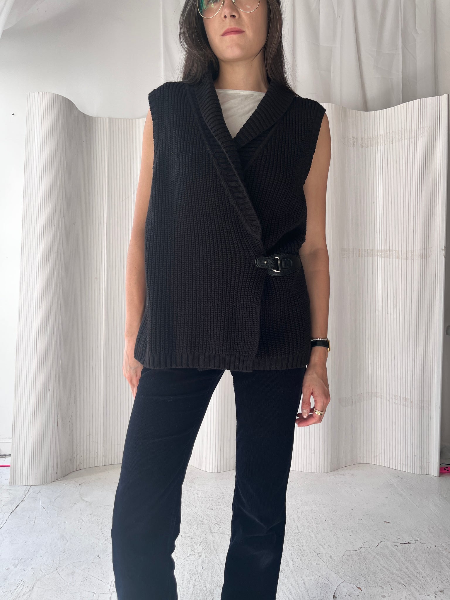 Midnight Wrap Sleeveless Vest