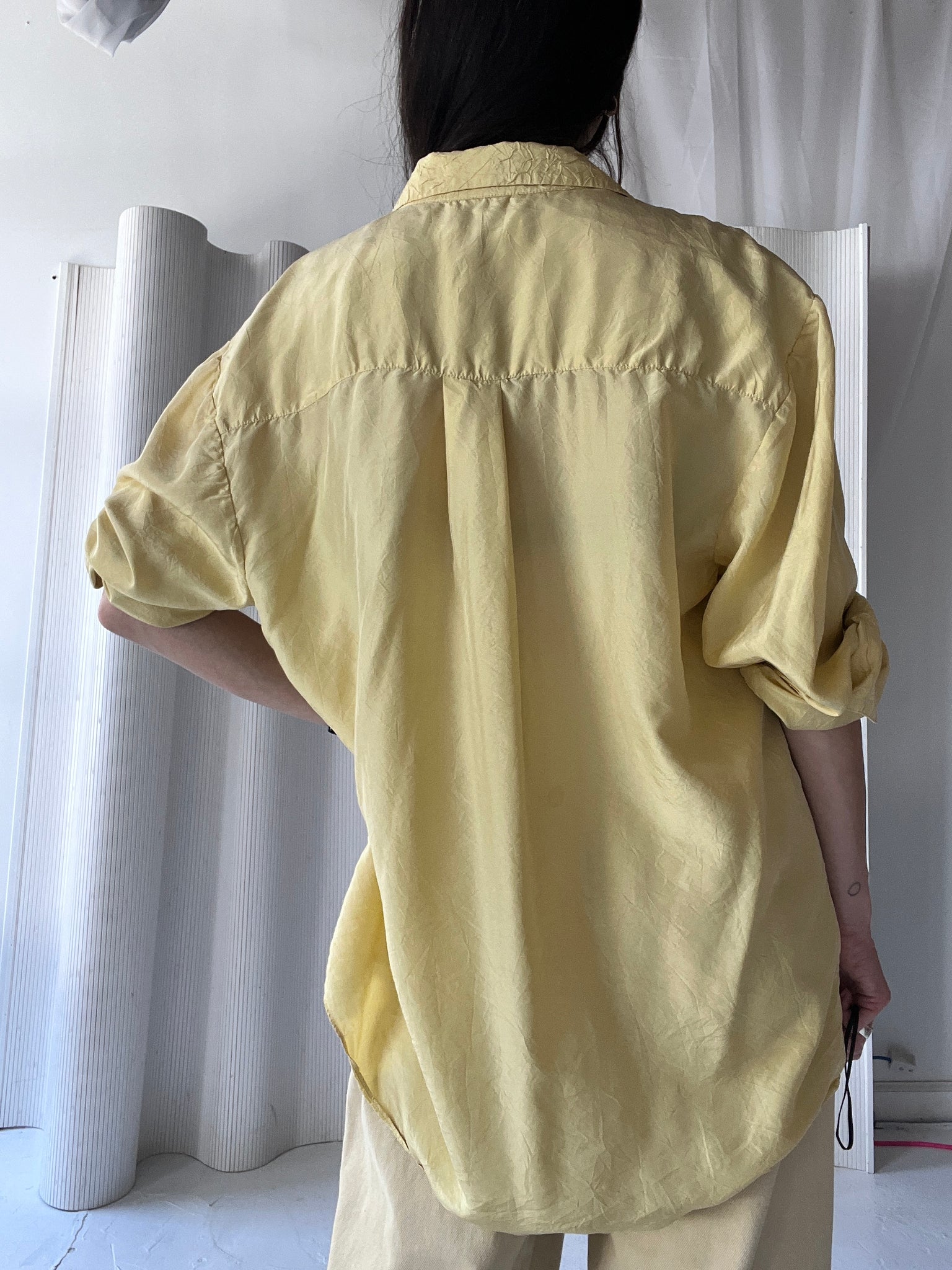 Crinkly Yellow Shirt