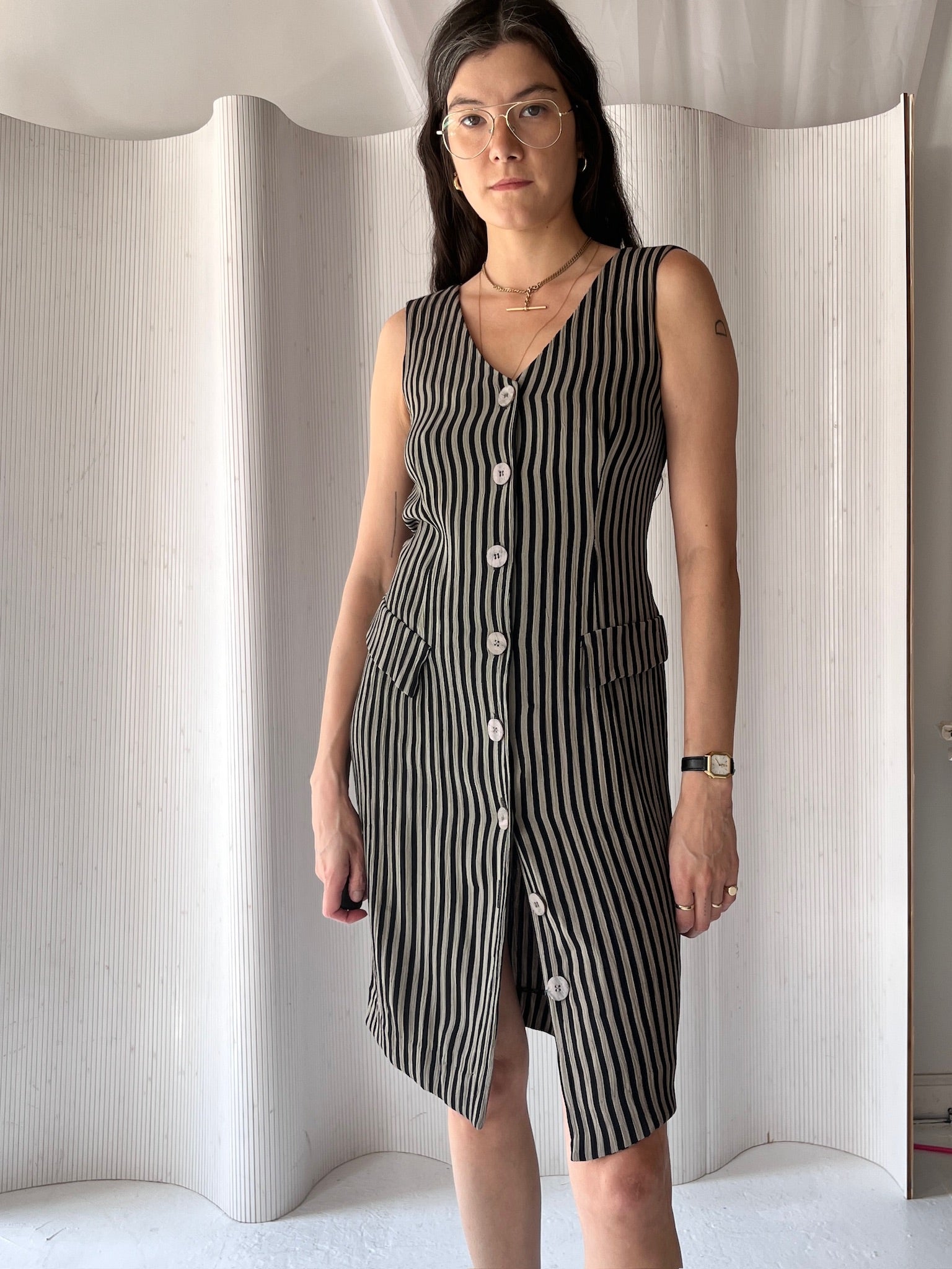 Striped vest dress
