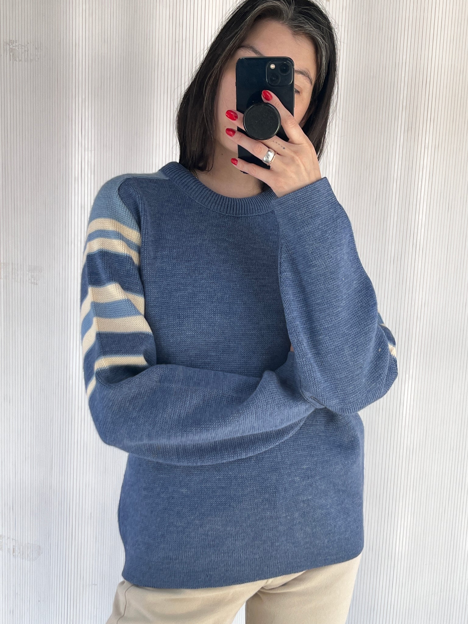 1950s Wool Sweater Blue