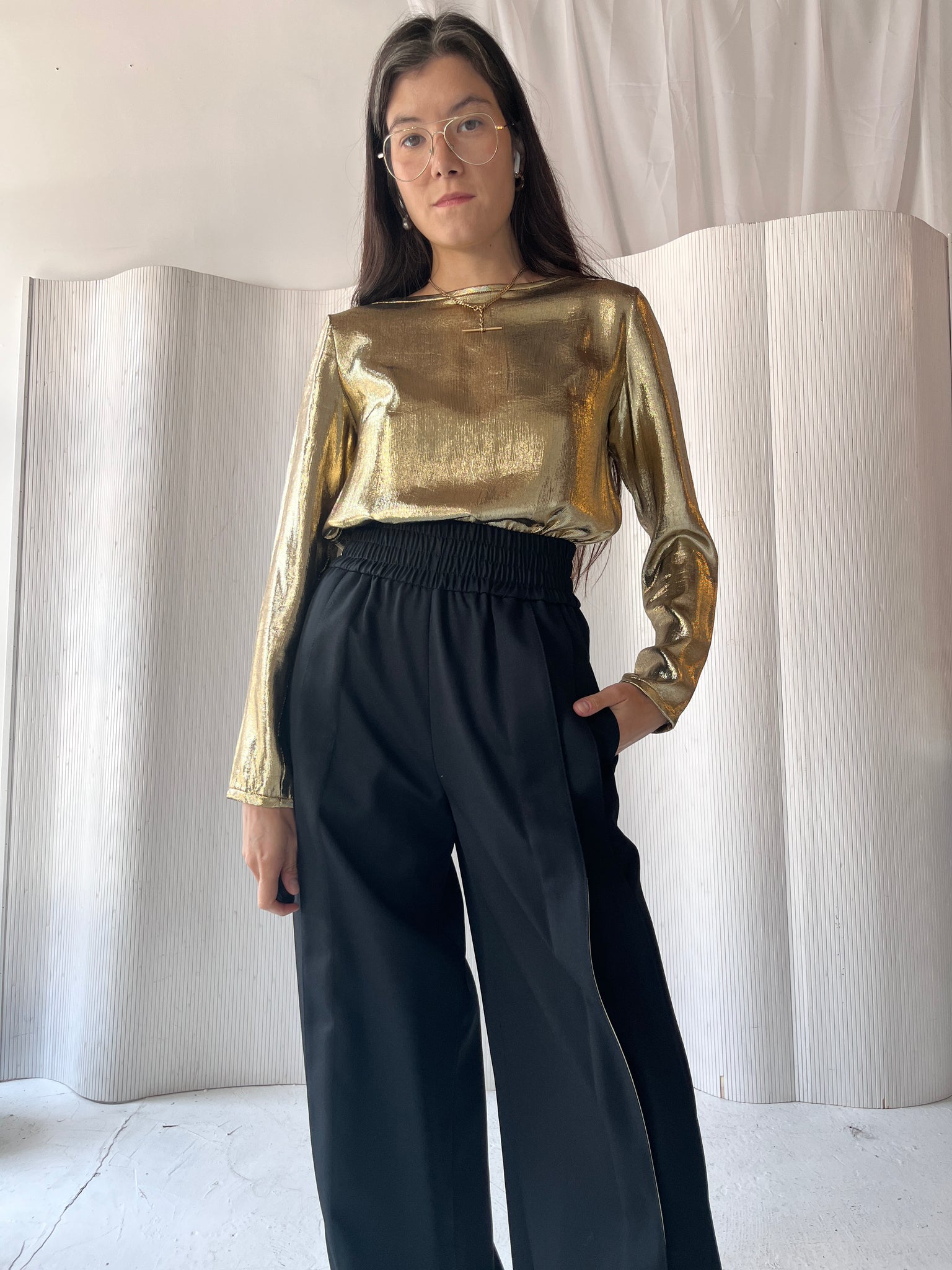 Neiman Marcus Gold Blouse