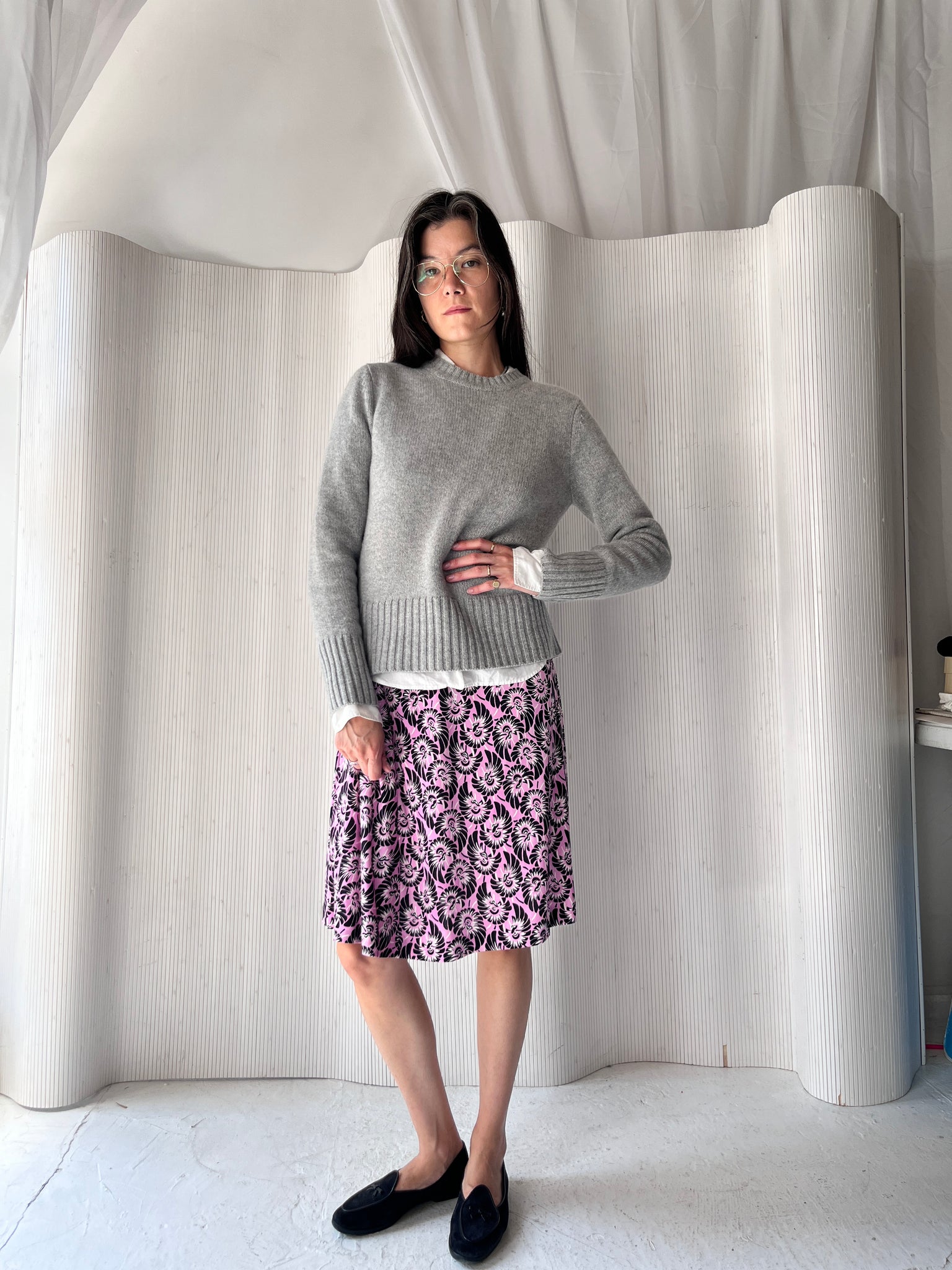 Max Mara gray cashmere sweater