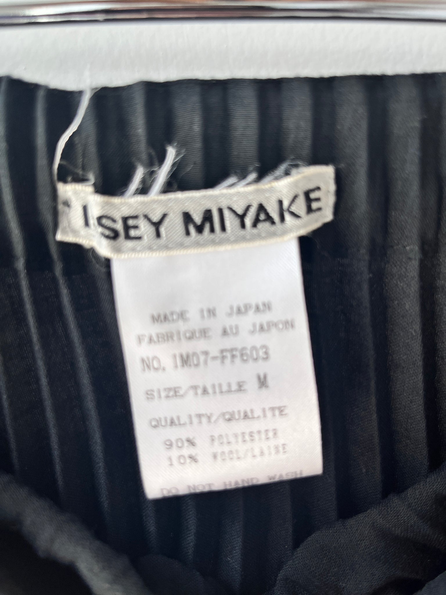 Issey Miyake Black Pleated Pant