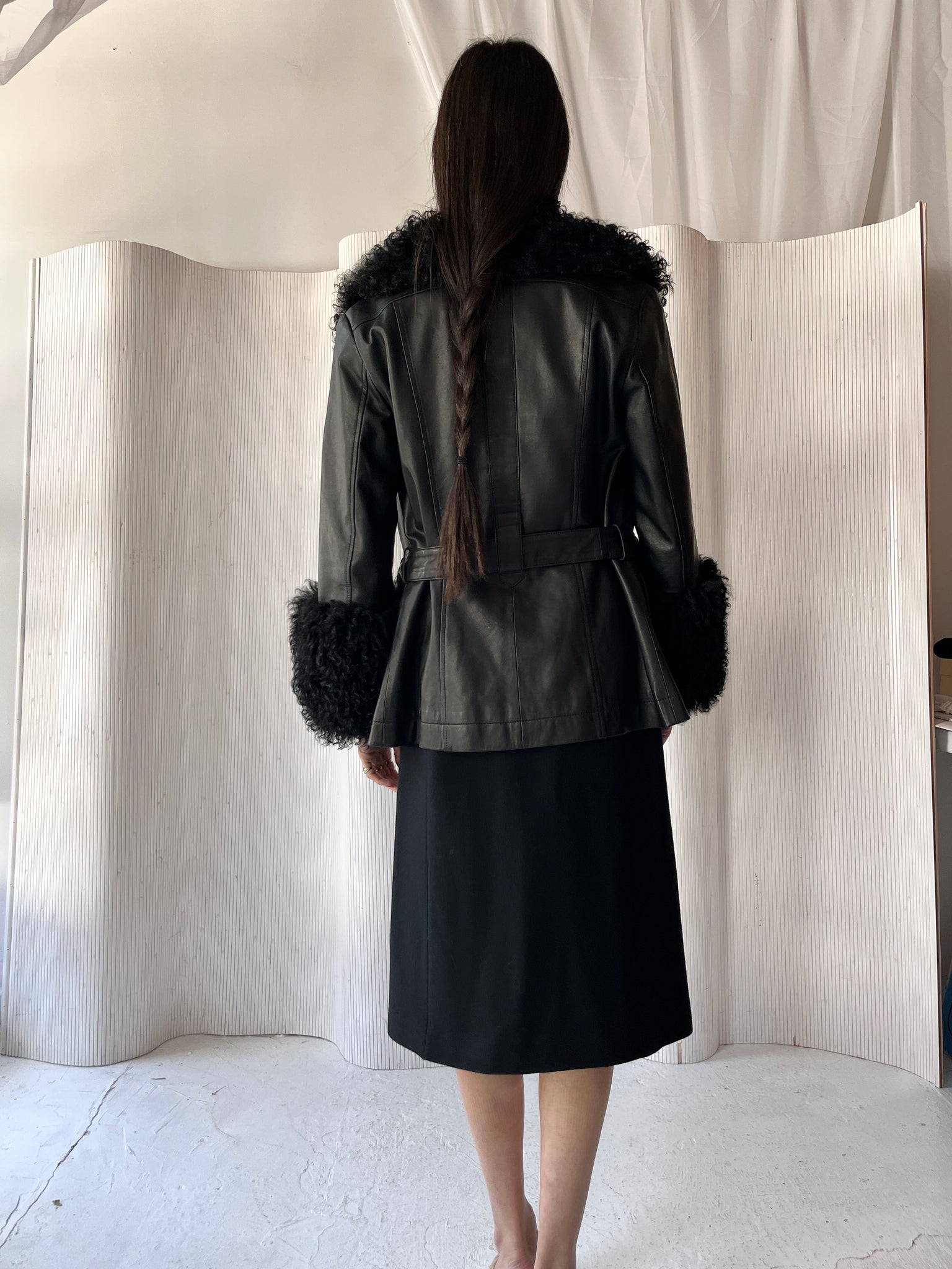 Saks Potts Shorty Shearling Jacket