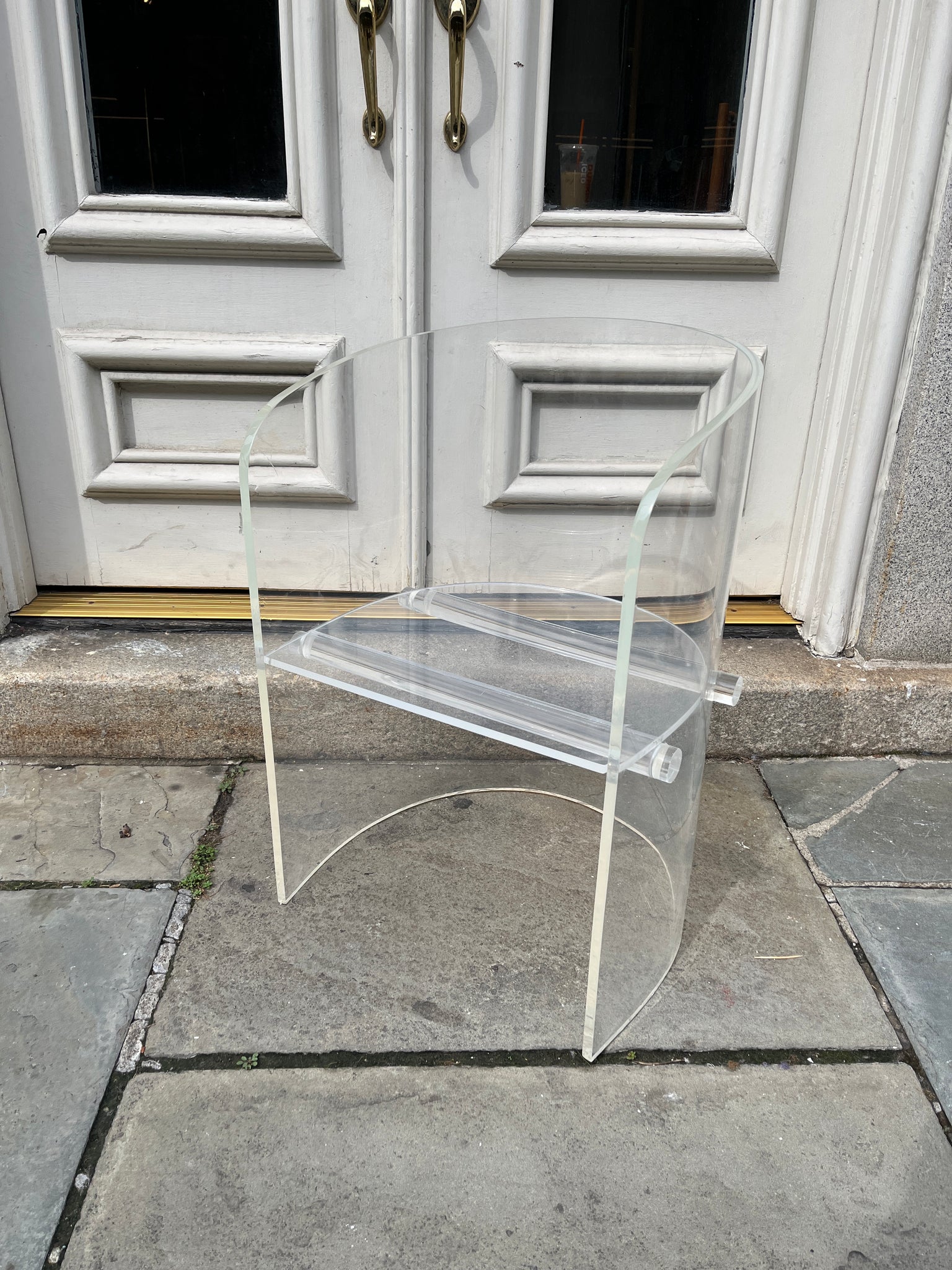 Lucite Barrel Back Chair