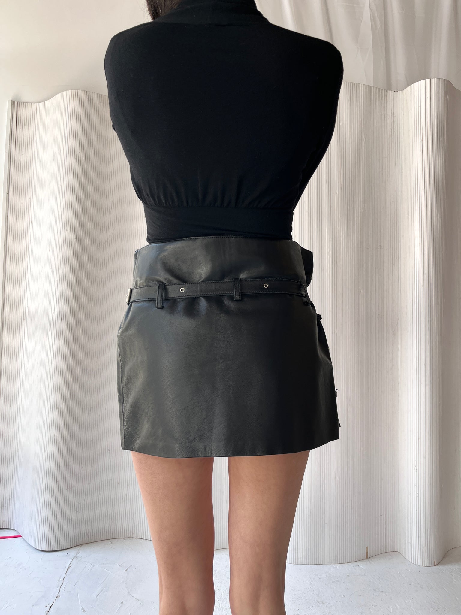 Rinascimento 2000s Leather Skirt