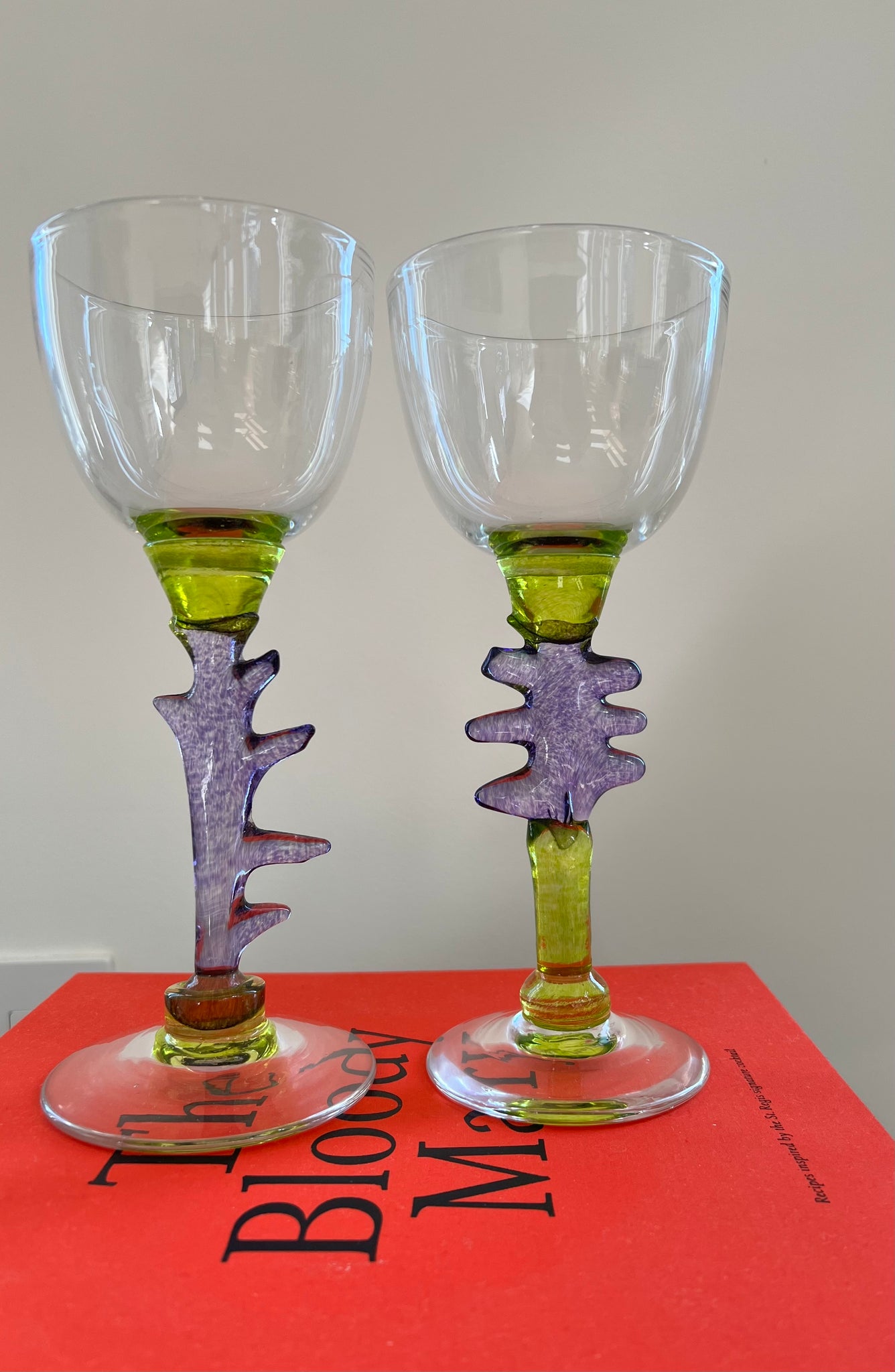 Coral Glass Goblets