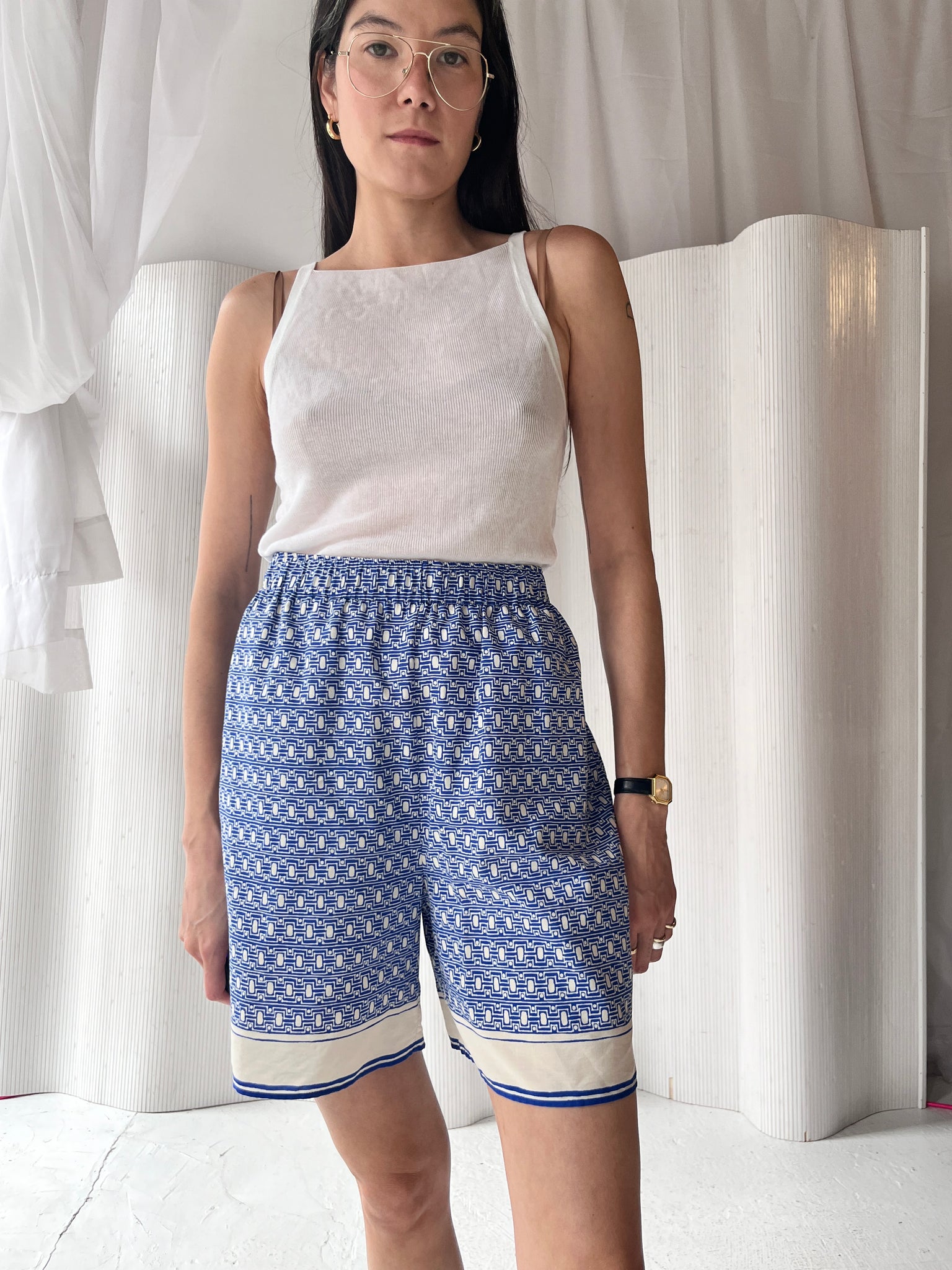 Arket blue pattern short