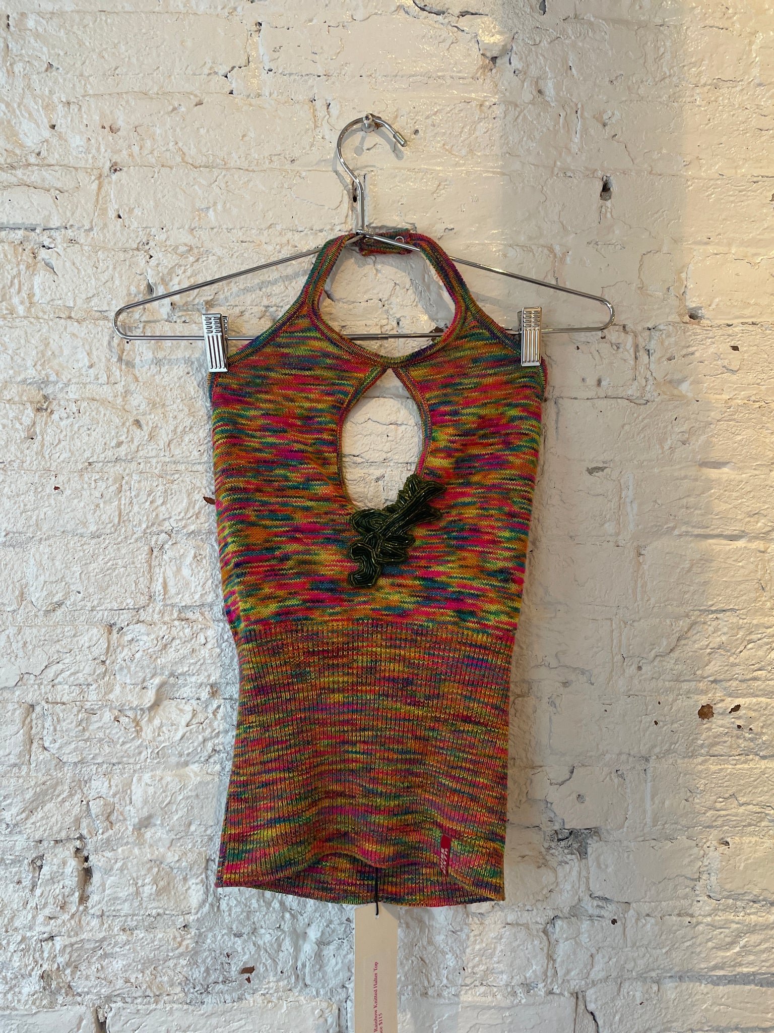 Miss Sixty Rainbow Knitted Halter Top