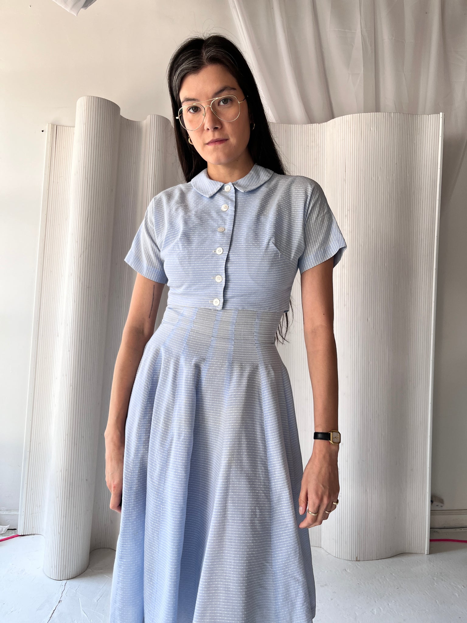 1950s two-piece cotton sundress