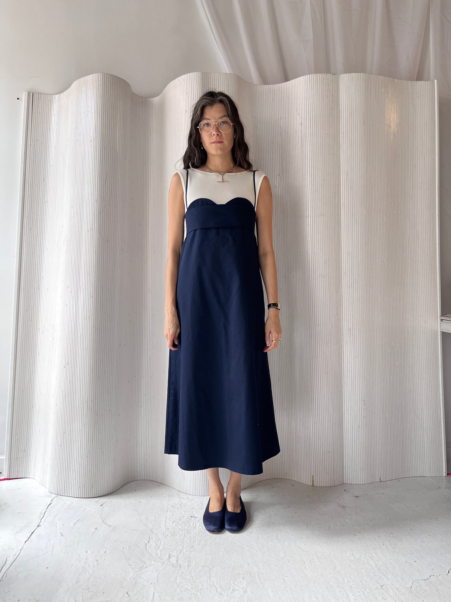 Toit Volant navy verona dress