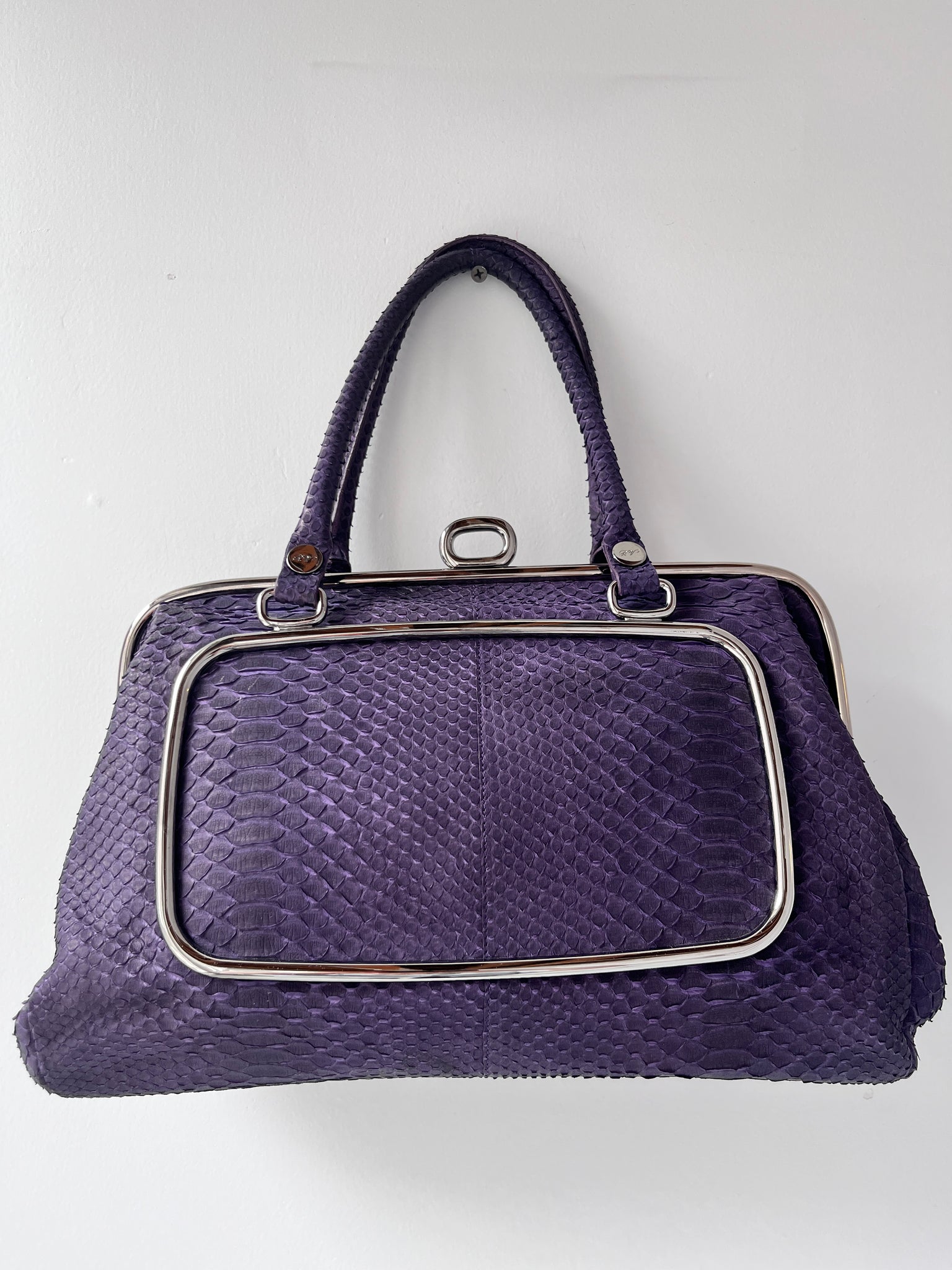 roger vivier purple snake bag