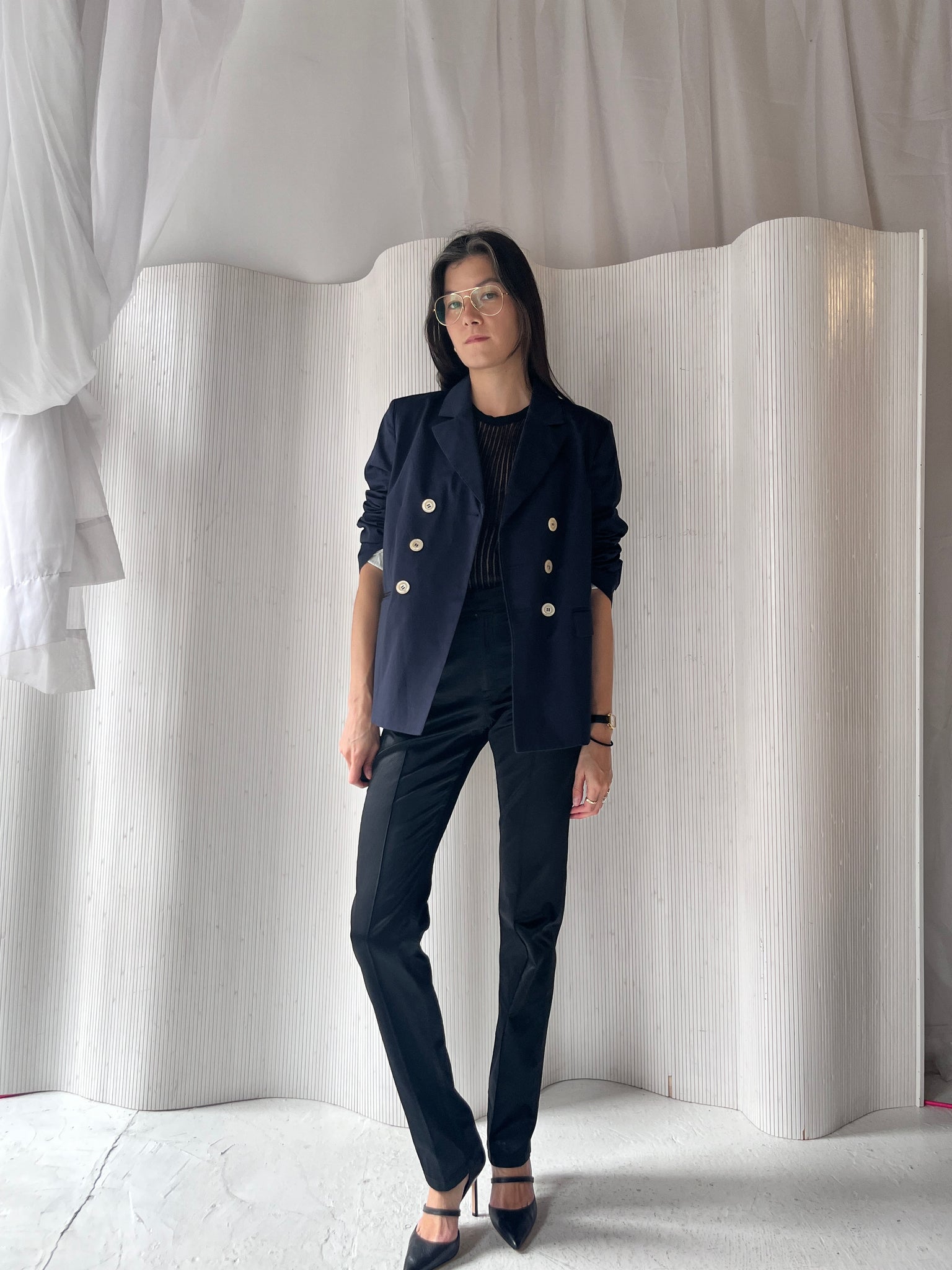 APC x Katie Holmes navy blazer